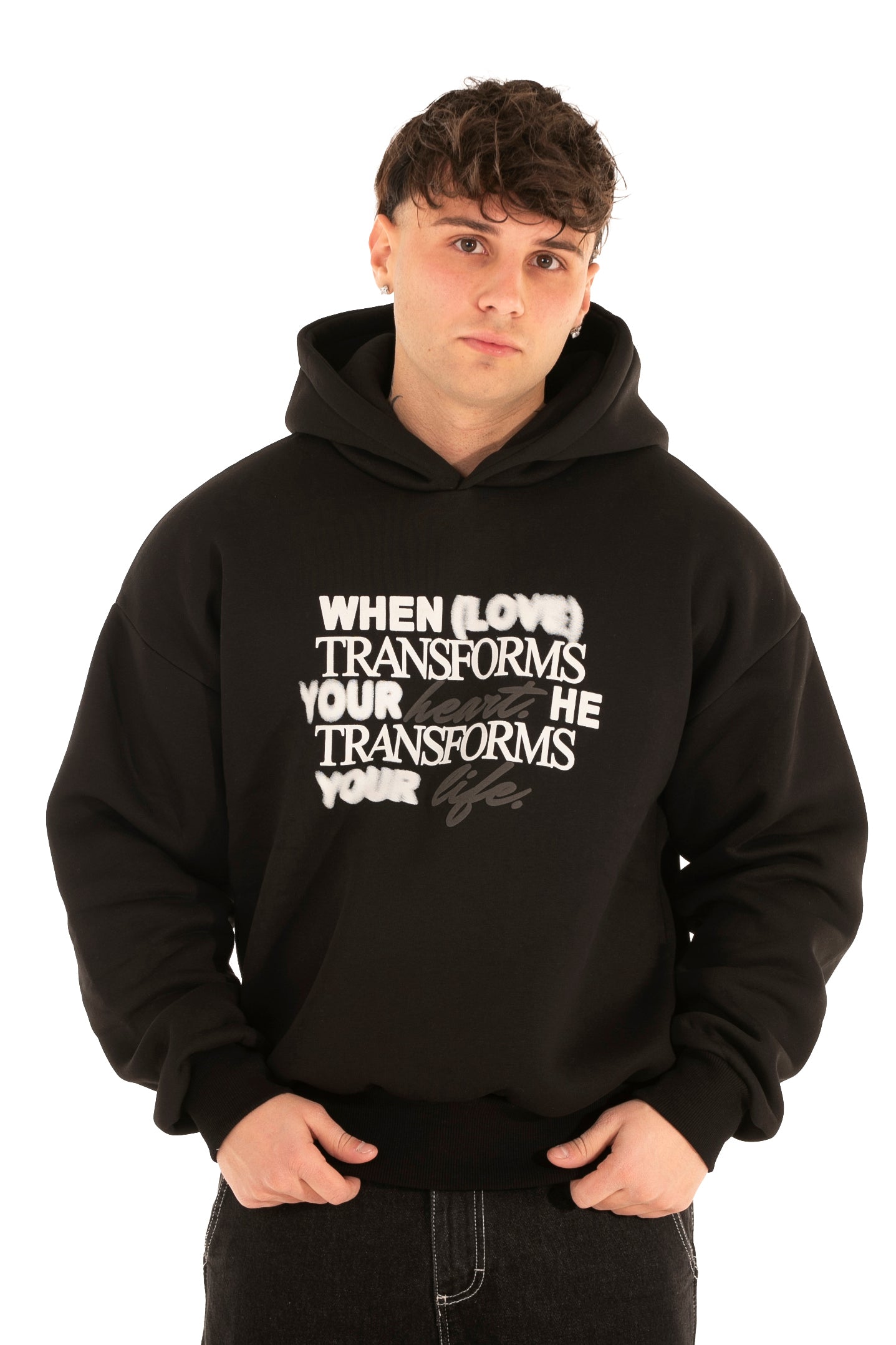 Felpa 4342 con stampa in rilievo