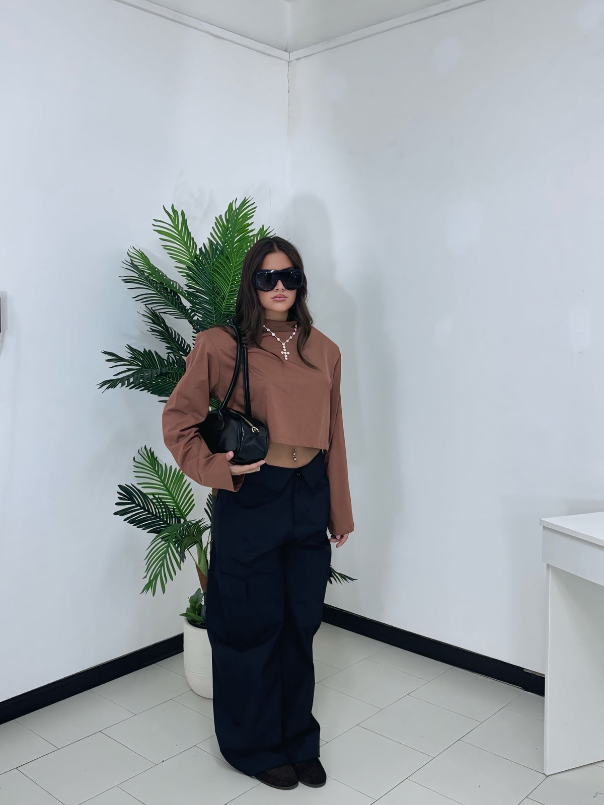 Pantalone Cargo Wide Leg