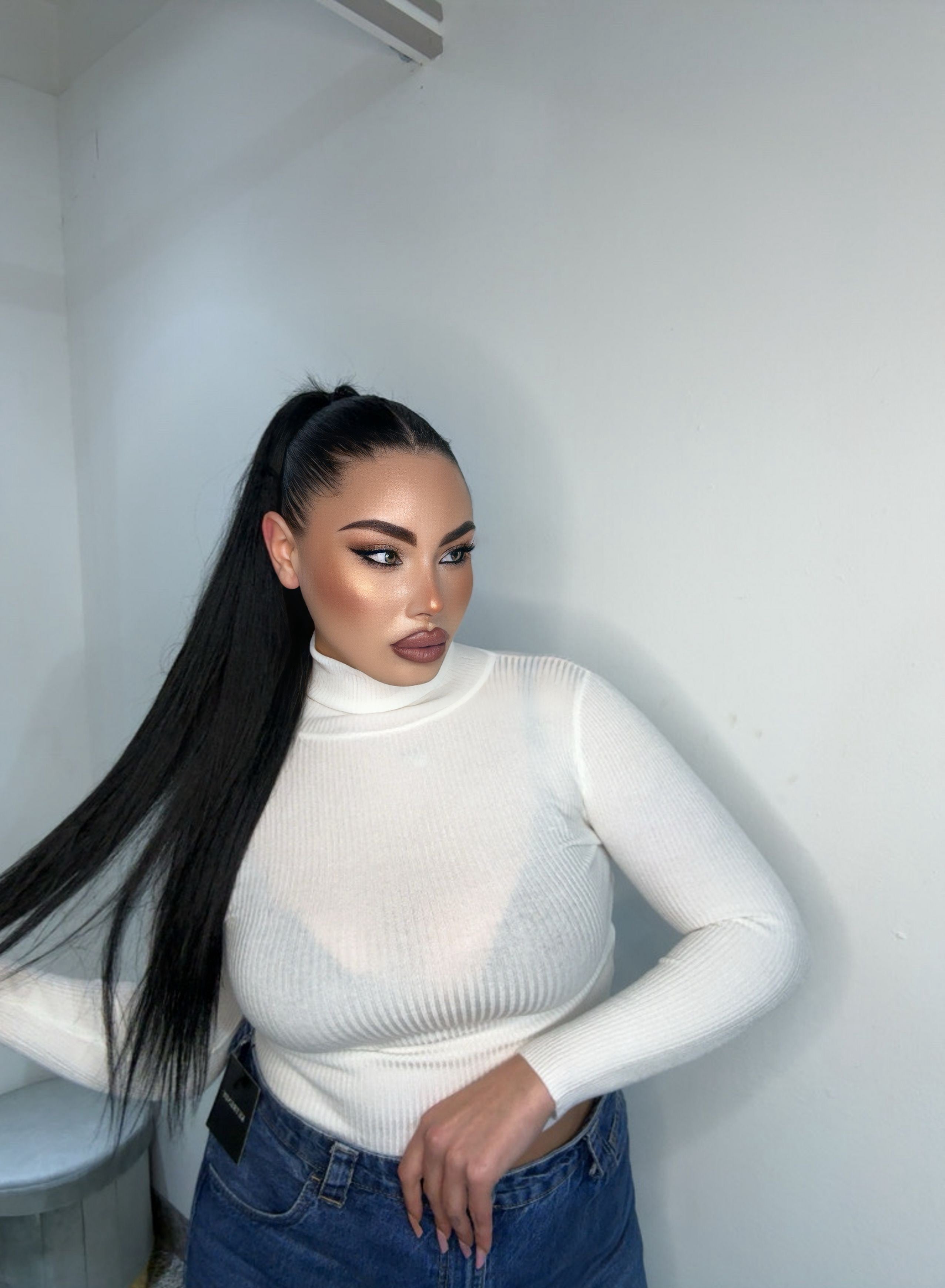 Maglioncino crop bianco