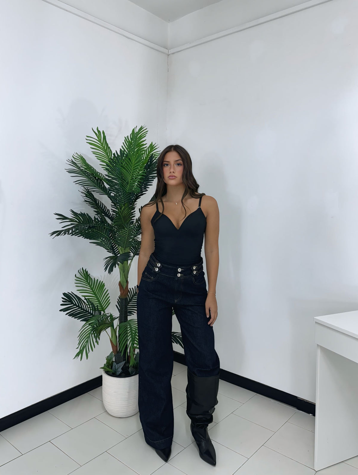 Jeans Palazzo Dark Denim
