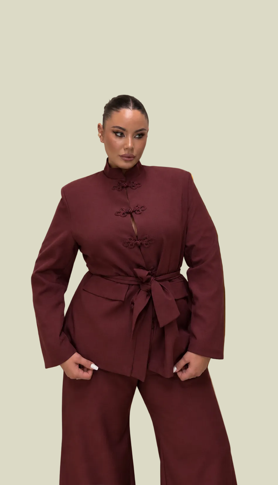 Tailleur elan bordeaux
