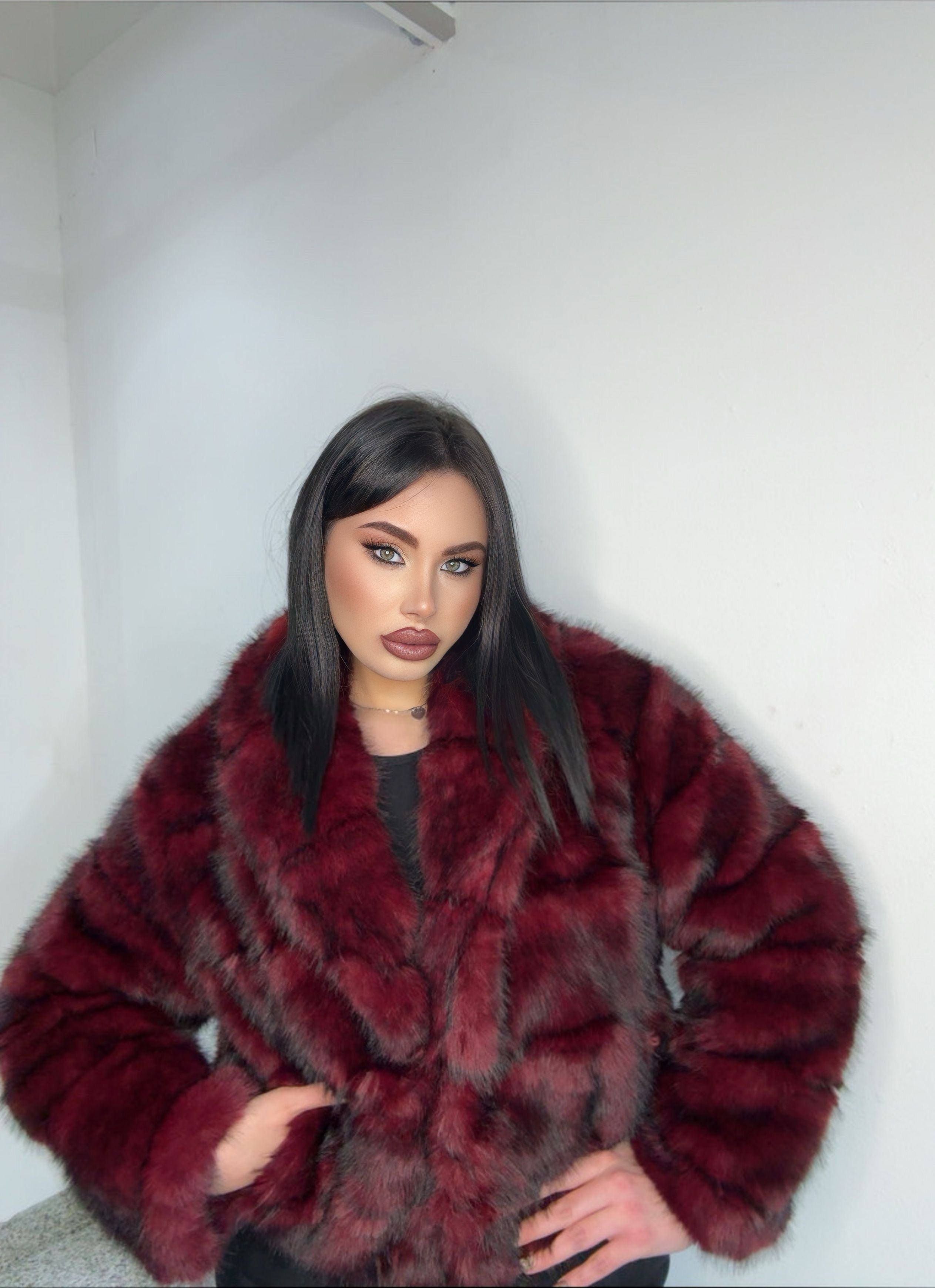 Pelliccia J515 bordeaux