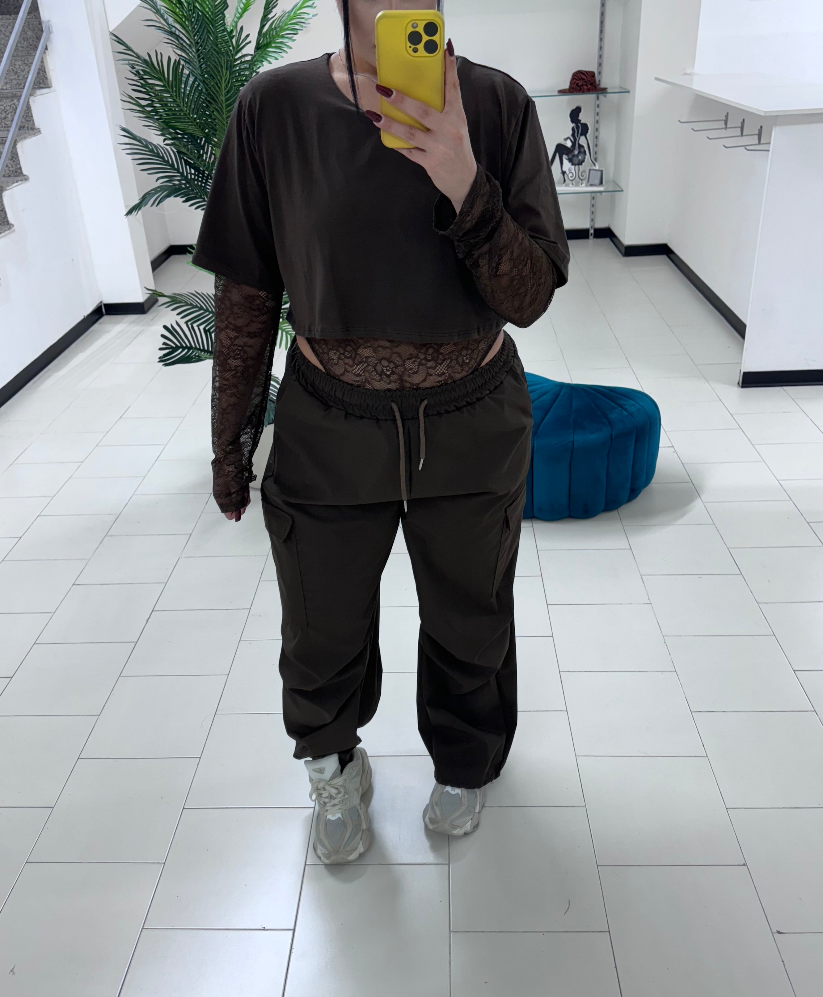 Cargo curvy marrone