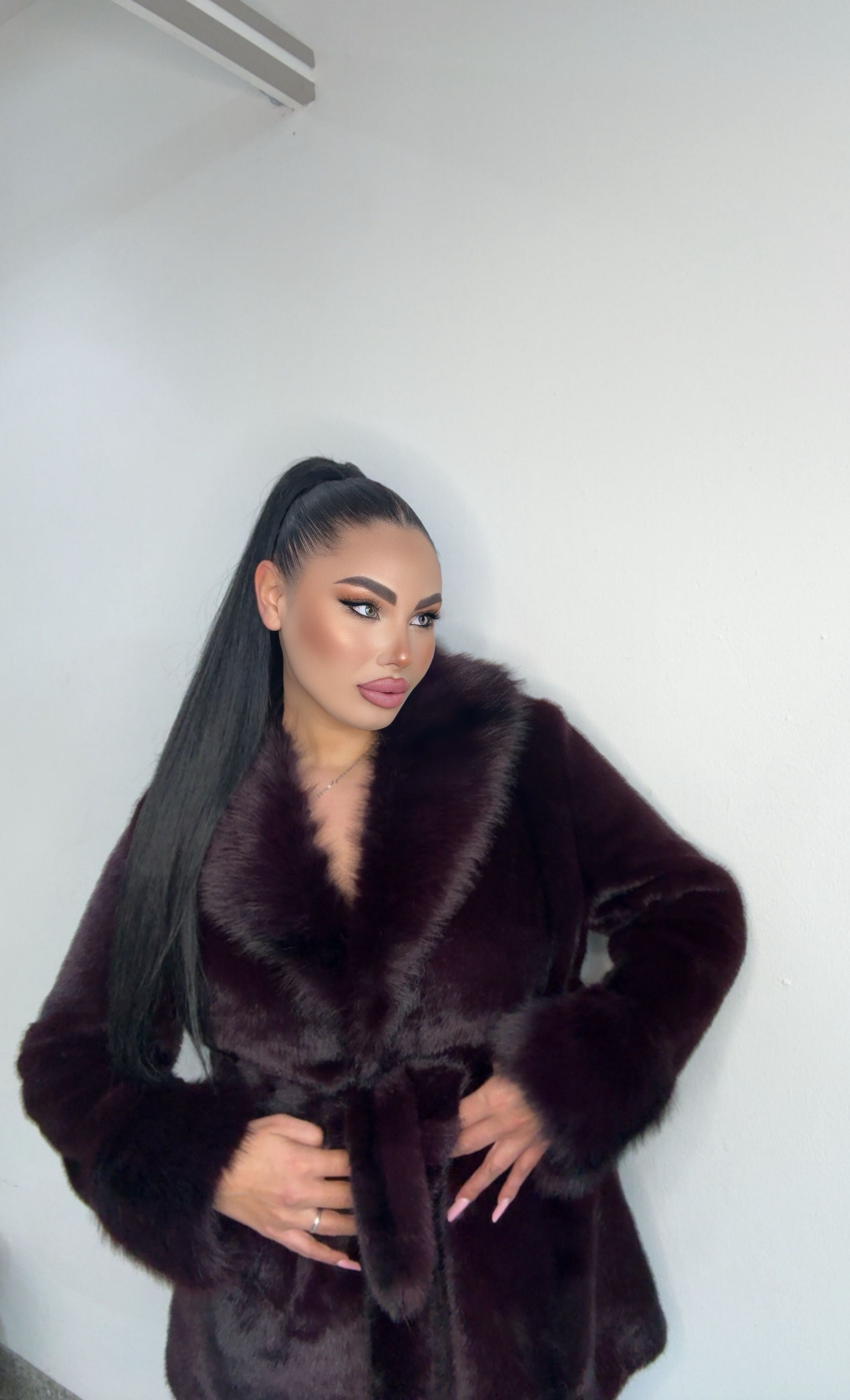 Pelliccia Sharon bordeaux