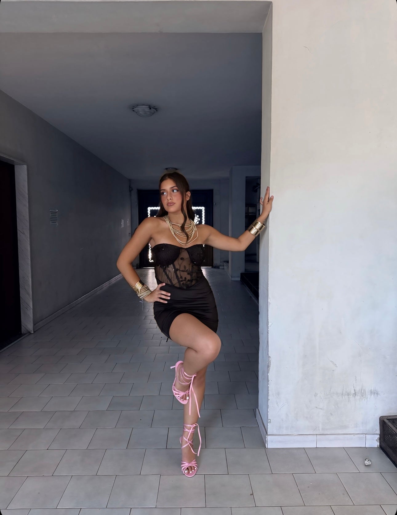 Mini dress halen black