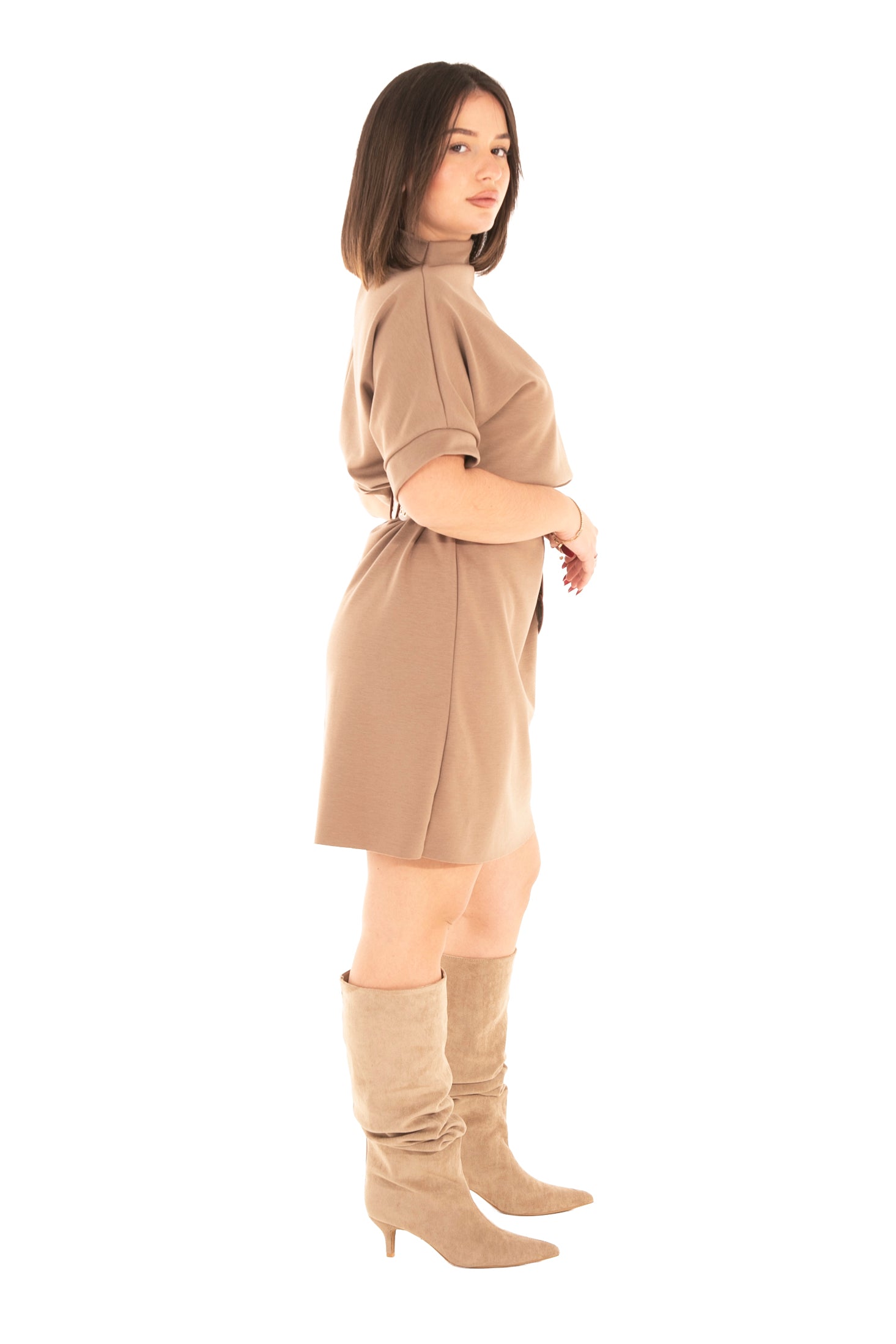 Mini dress baly camel