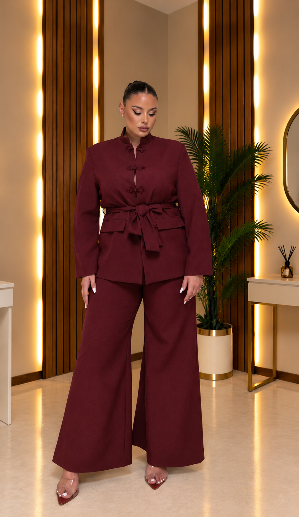Tailleur “Élan bordeaux ”