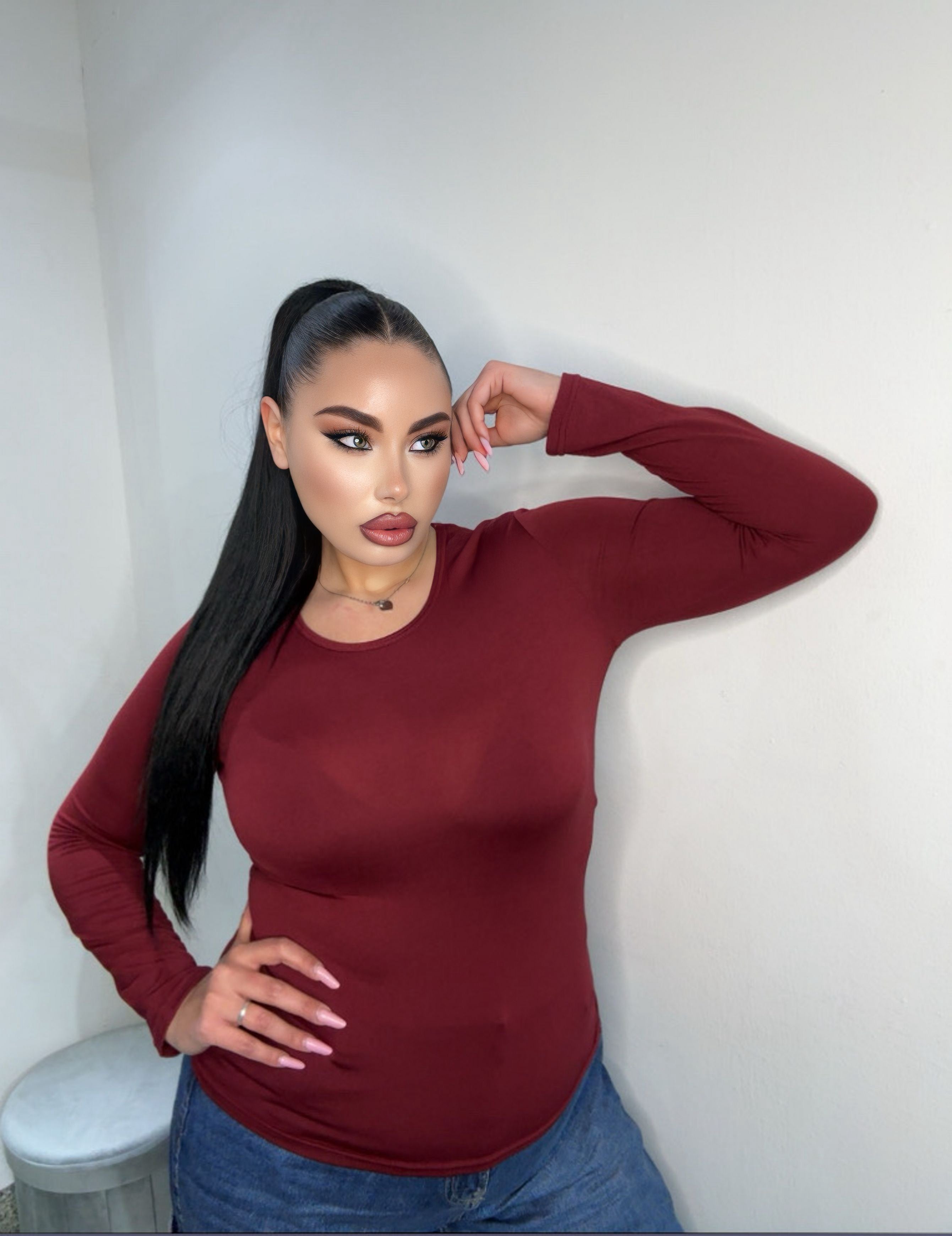 Maglia termica bordeaux