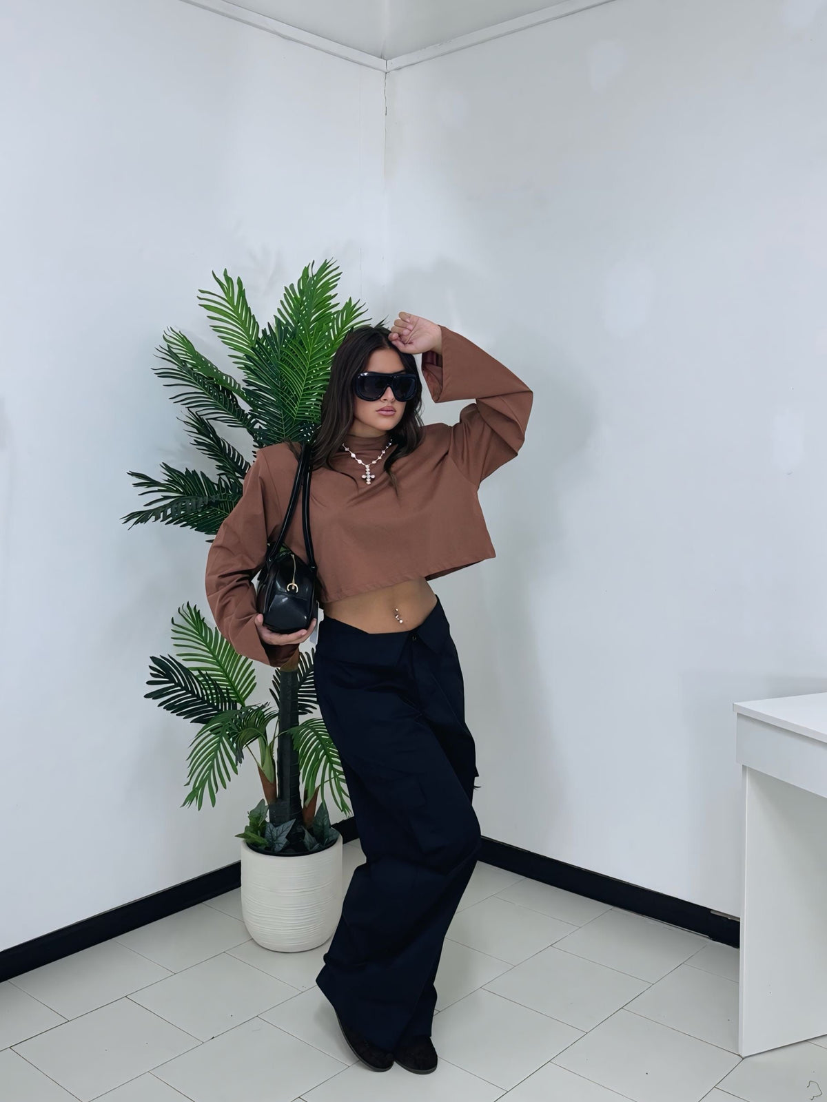 Pantalone Cargo Wide Leg