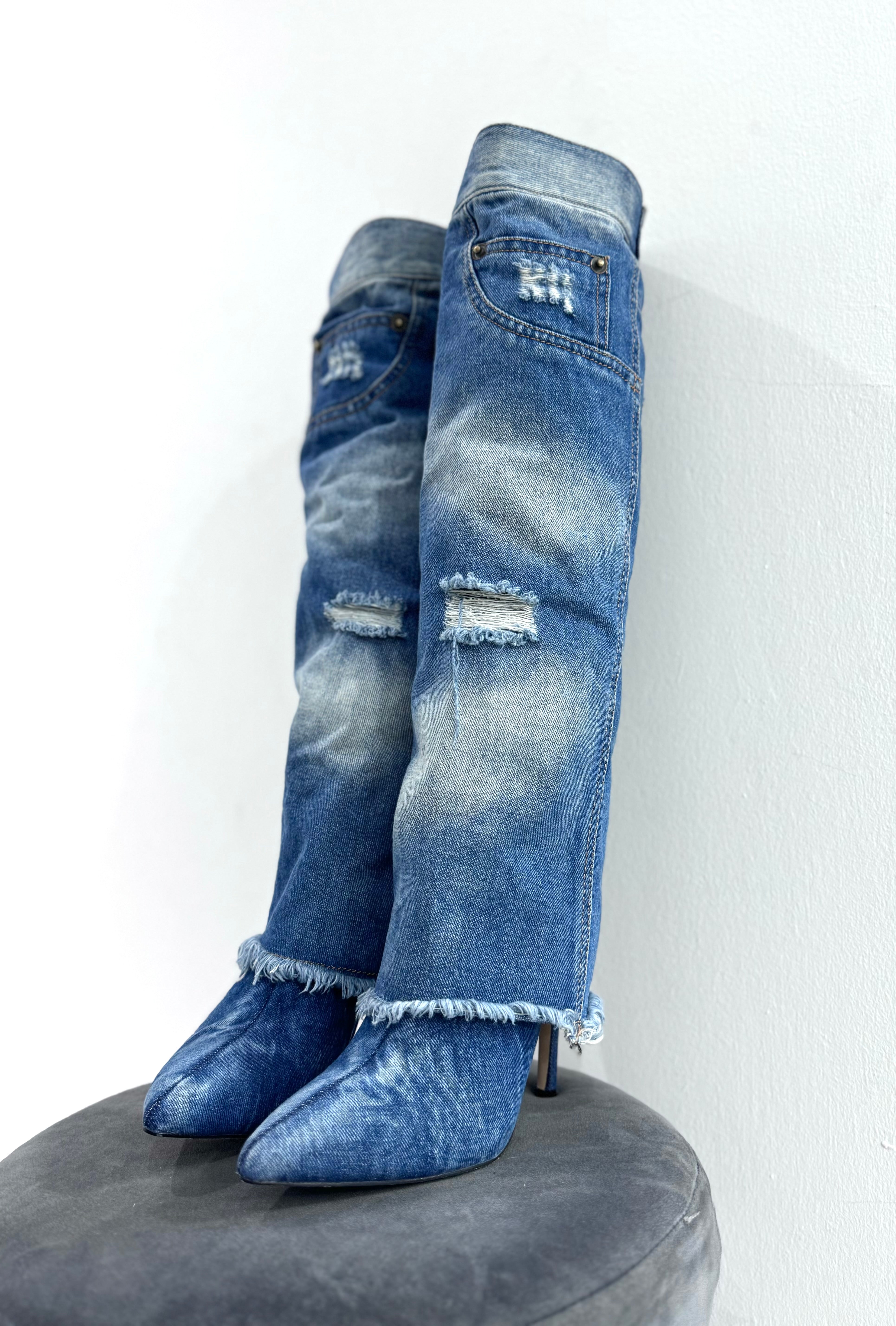 Stivale in denim 9857