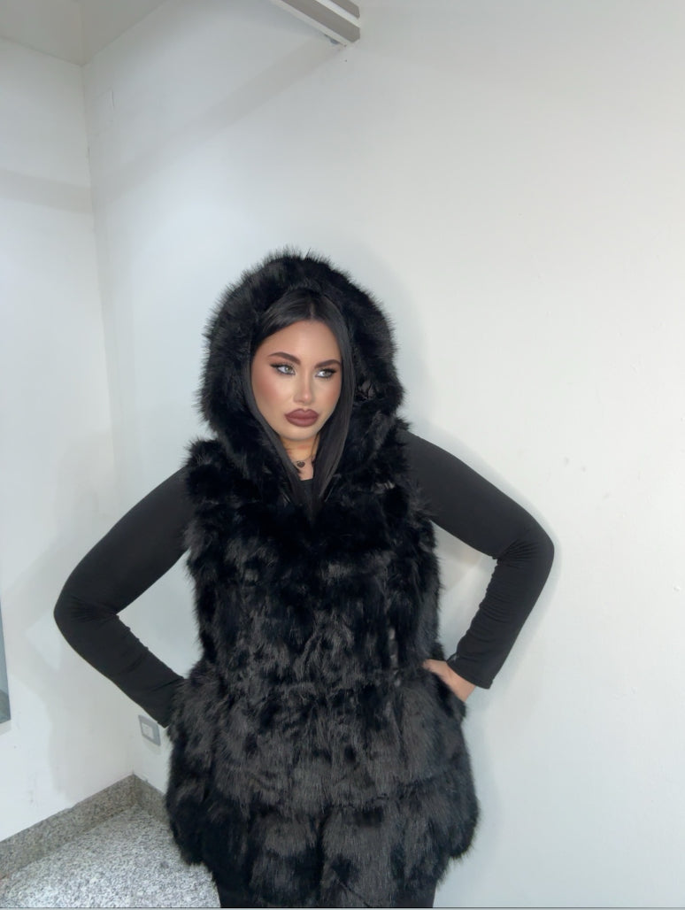 Pelliccia smanicato 24501 black