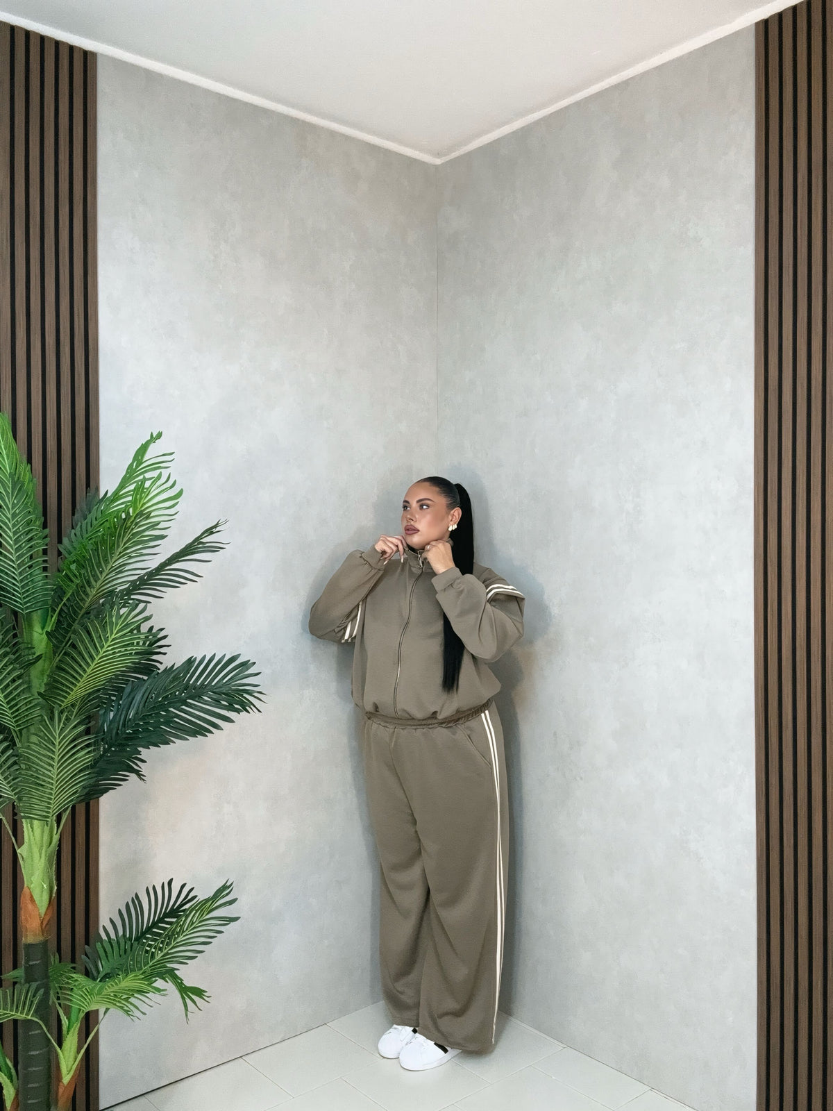 Tuta Curvy xalw tortora