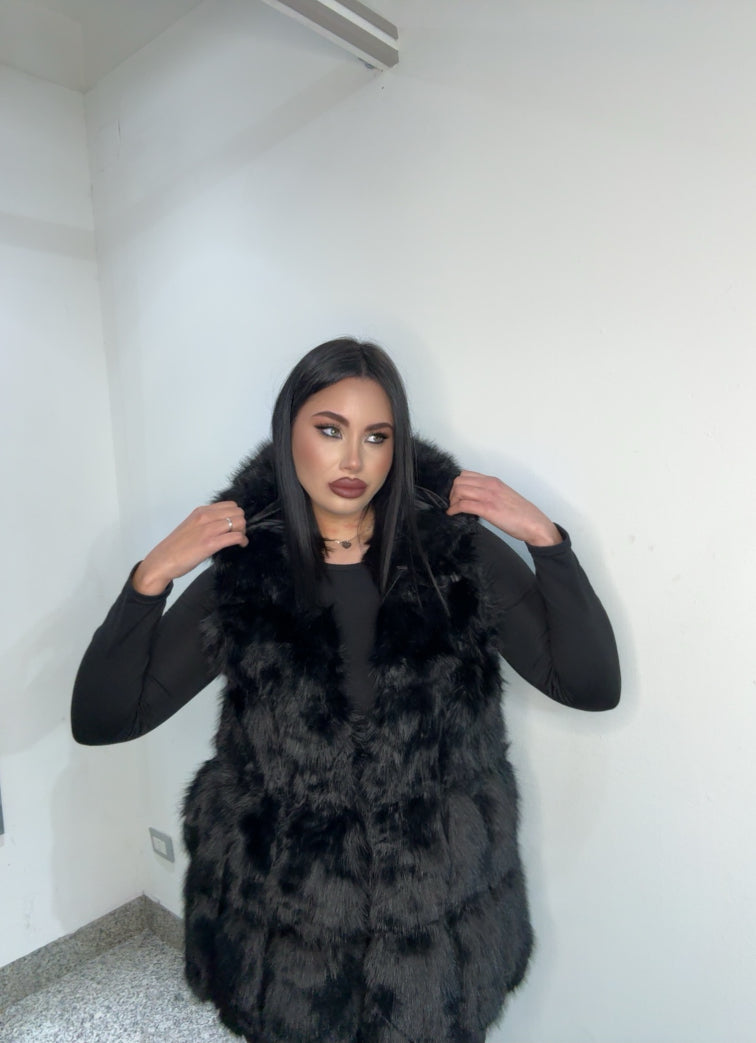 Pelliccia smanicato 24501 black