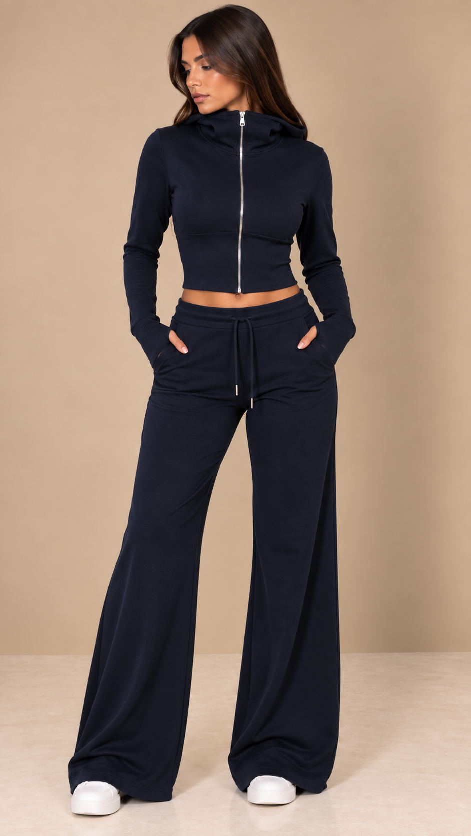 Completo Sporty Chic Blu Navy