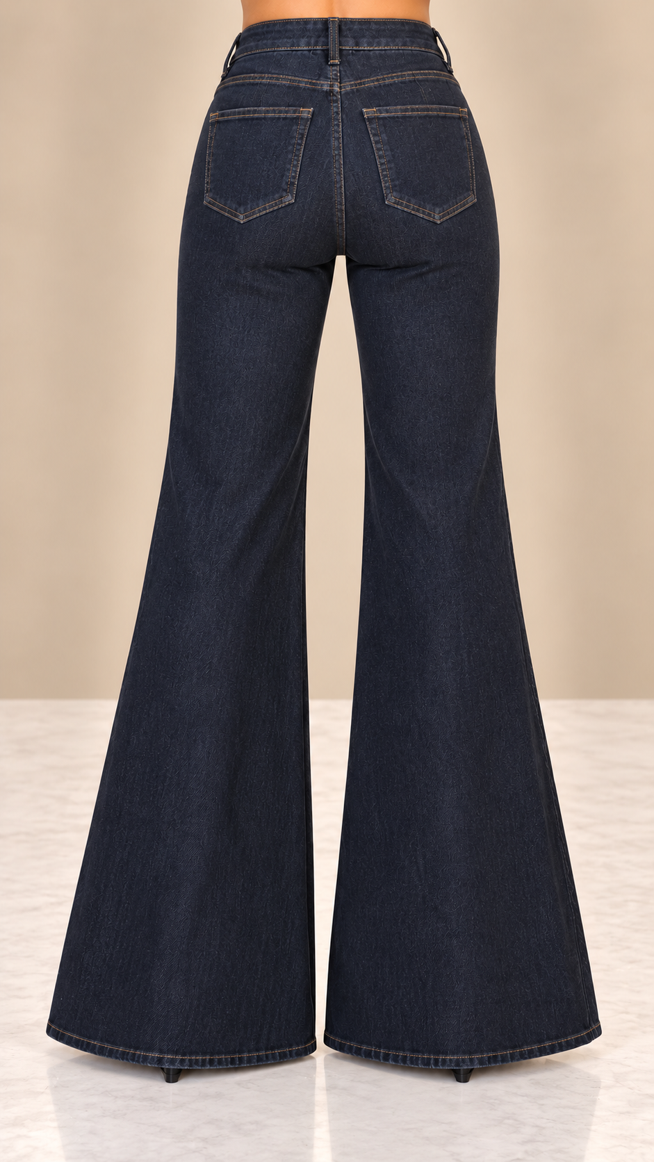 Jeans Flare High Waist Dark Denim
