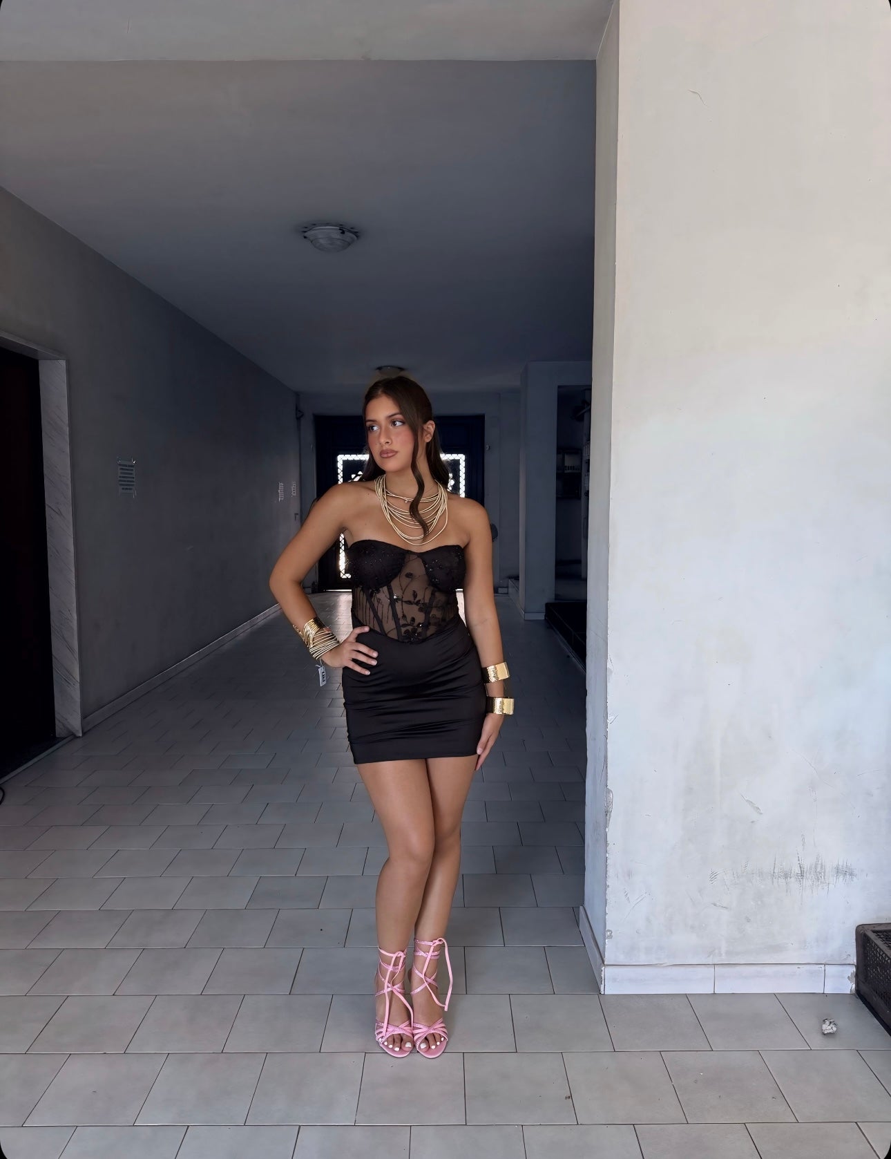Mini dress halen black