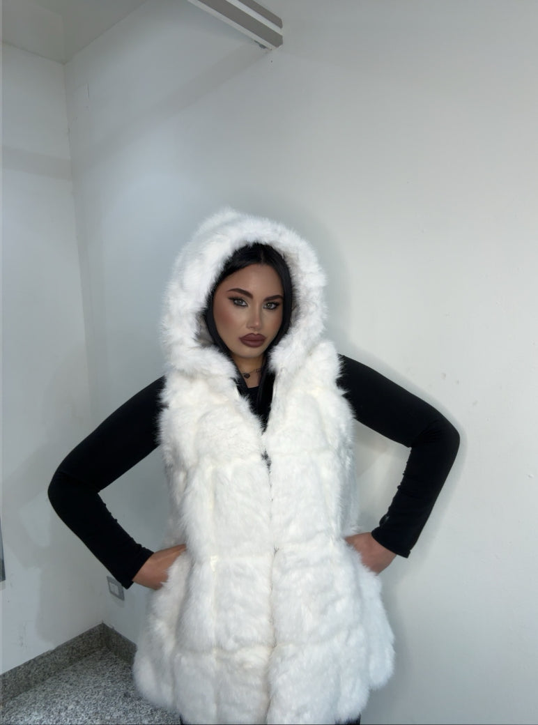 Pelliccia smanicato 24501 white