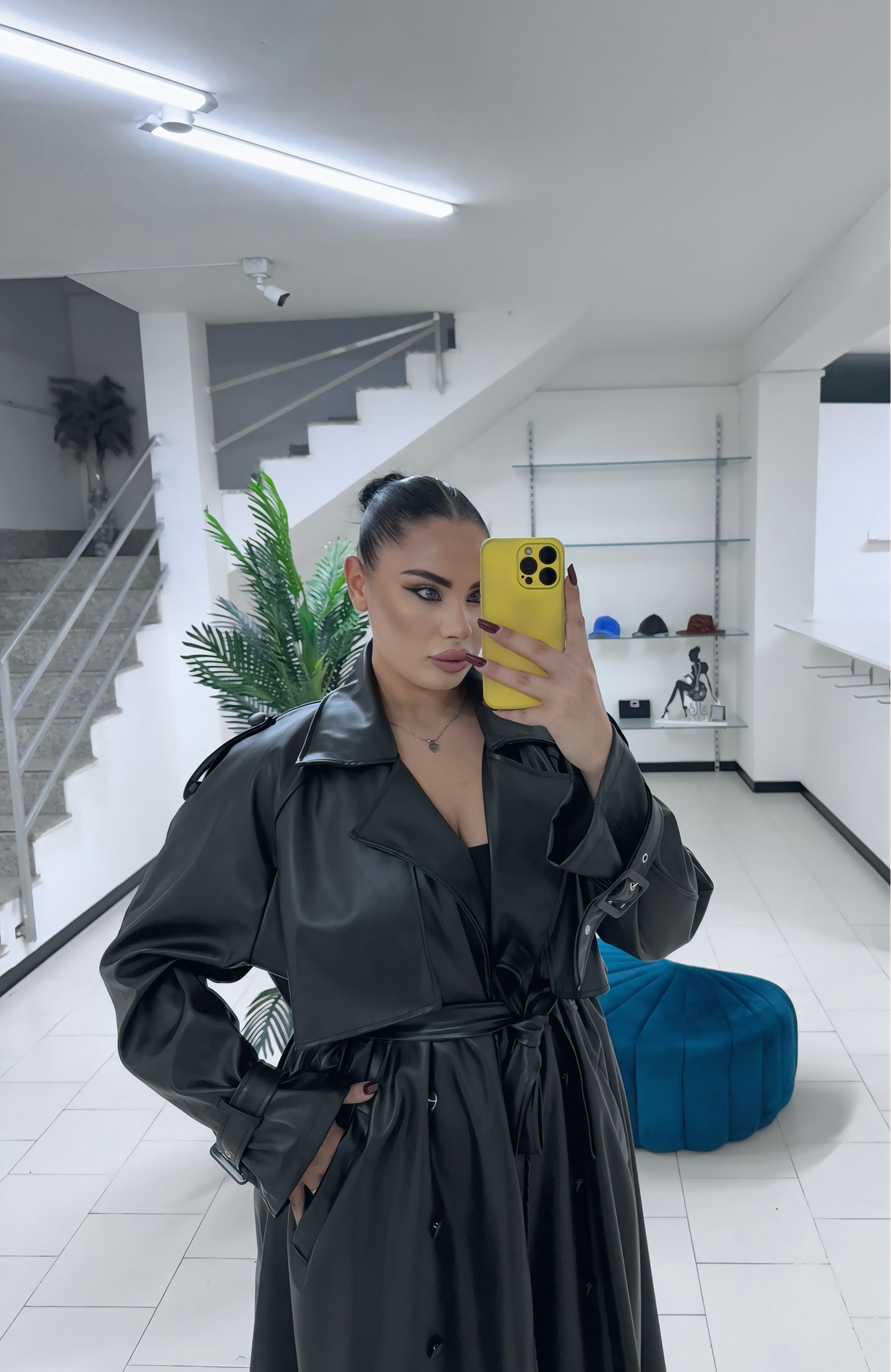 Trench Curvy black