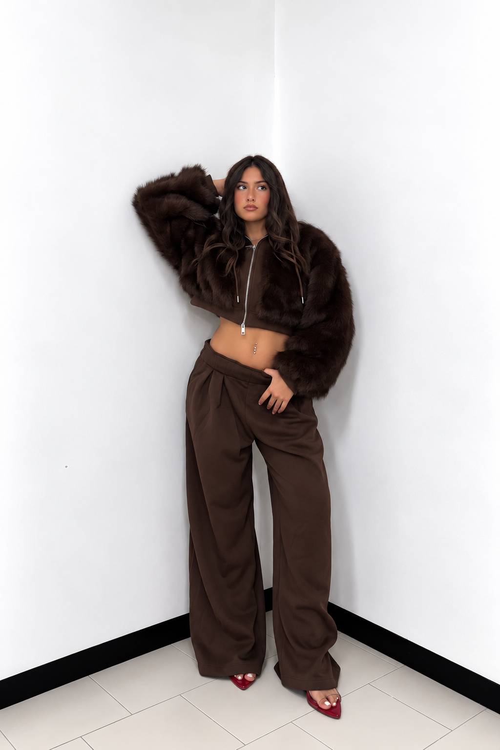 COMPLETO FUR GLAM BROWN