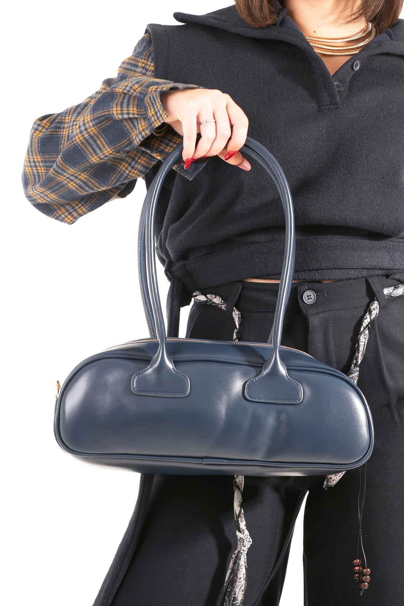 Bag tote in pelle con catena removibile