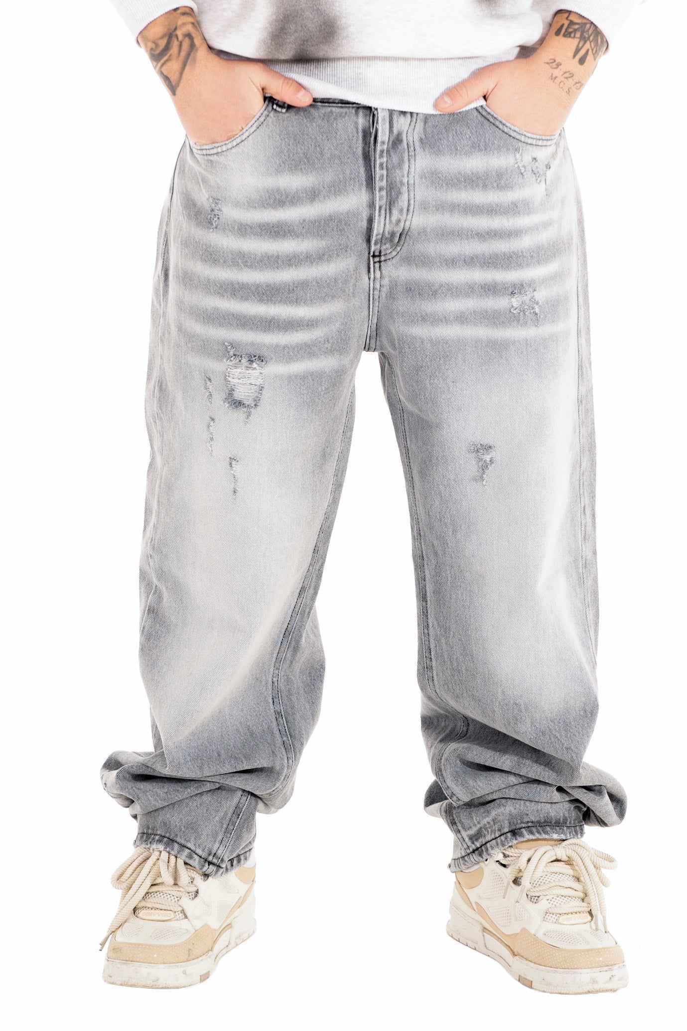Jeans BAGGY fondo largo grey