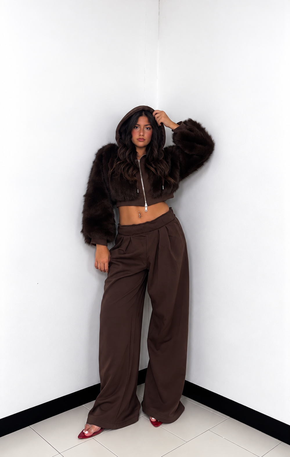 COMPLETO FUR GLAM BROWN