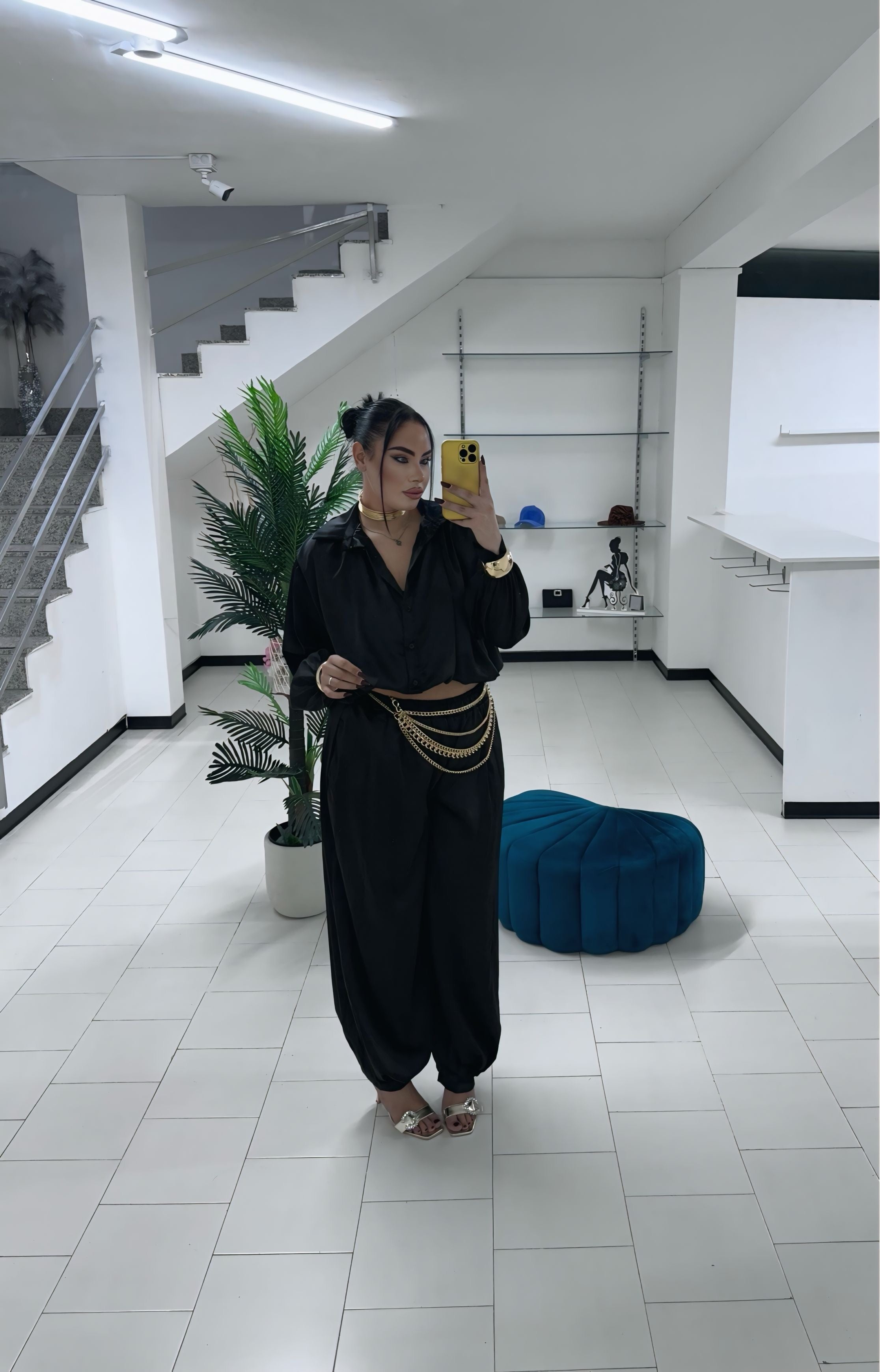 Coordinato raso black