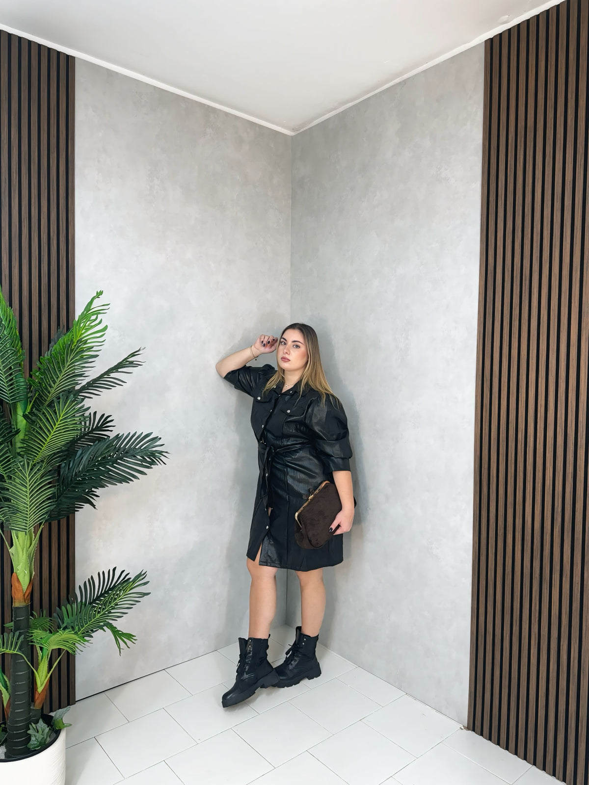 Abito in ecopelle black