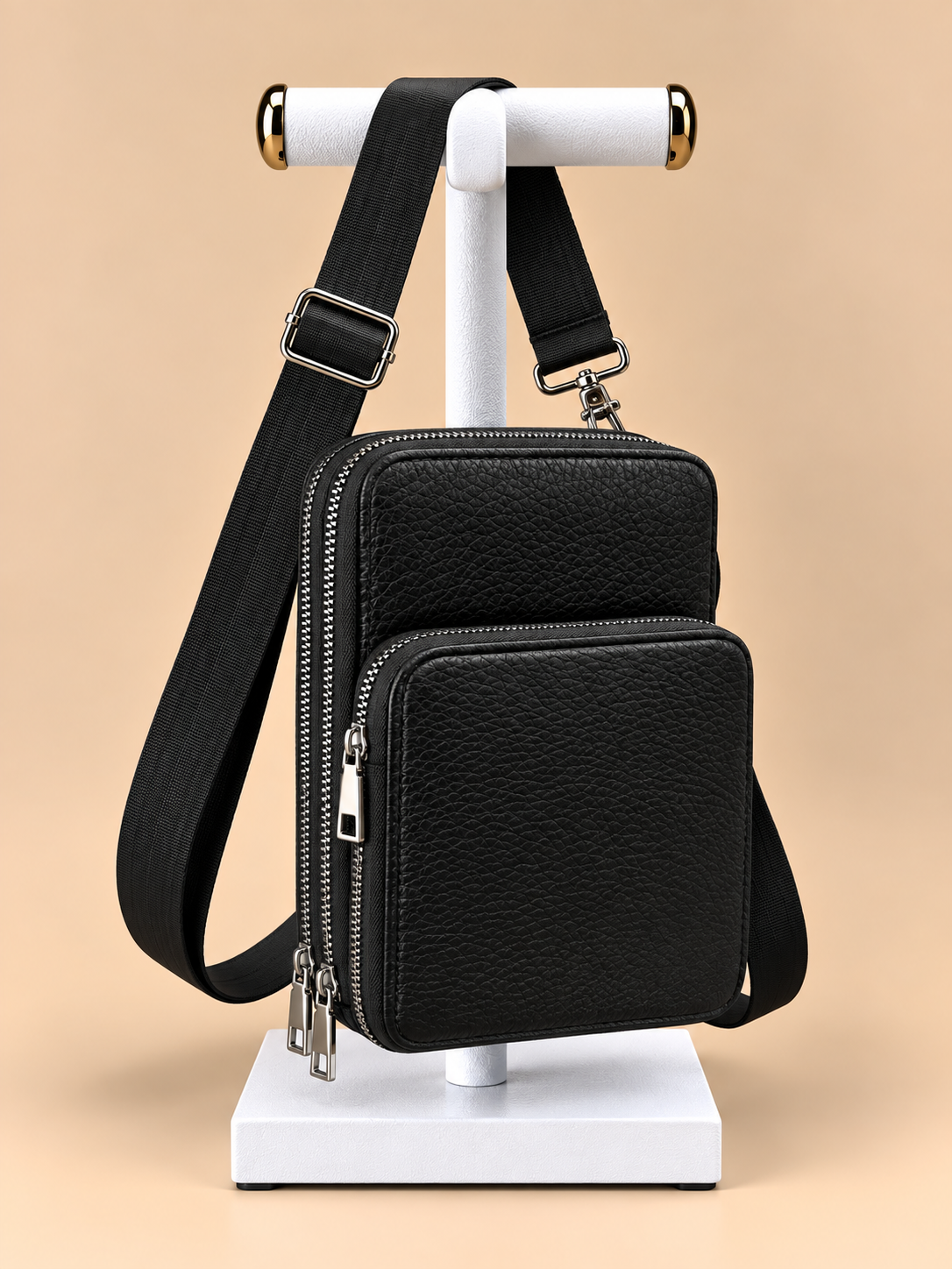 Borsa a Tracolla Nera Multi-Tasca