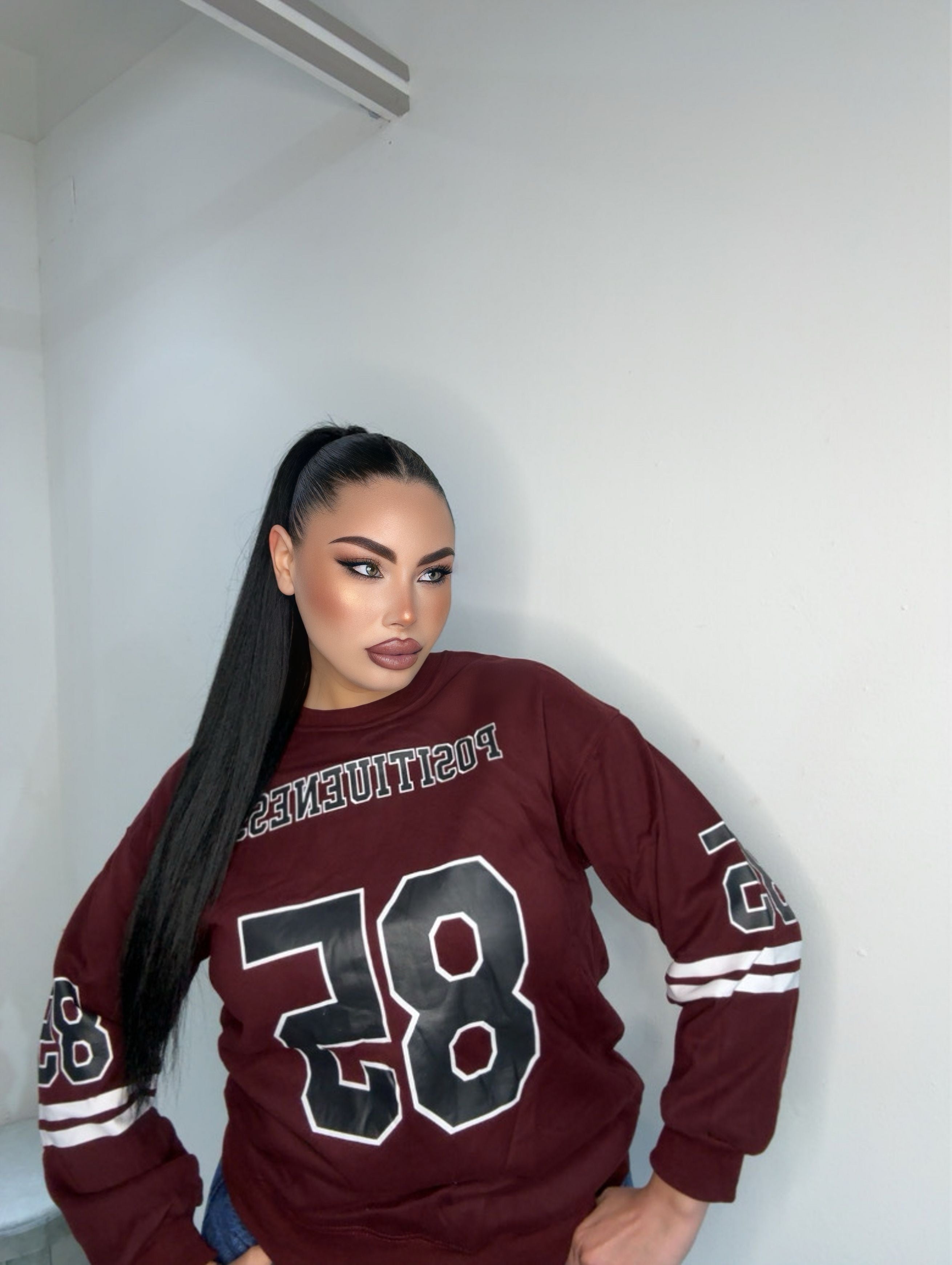 Felpa N85 bordeaux