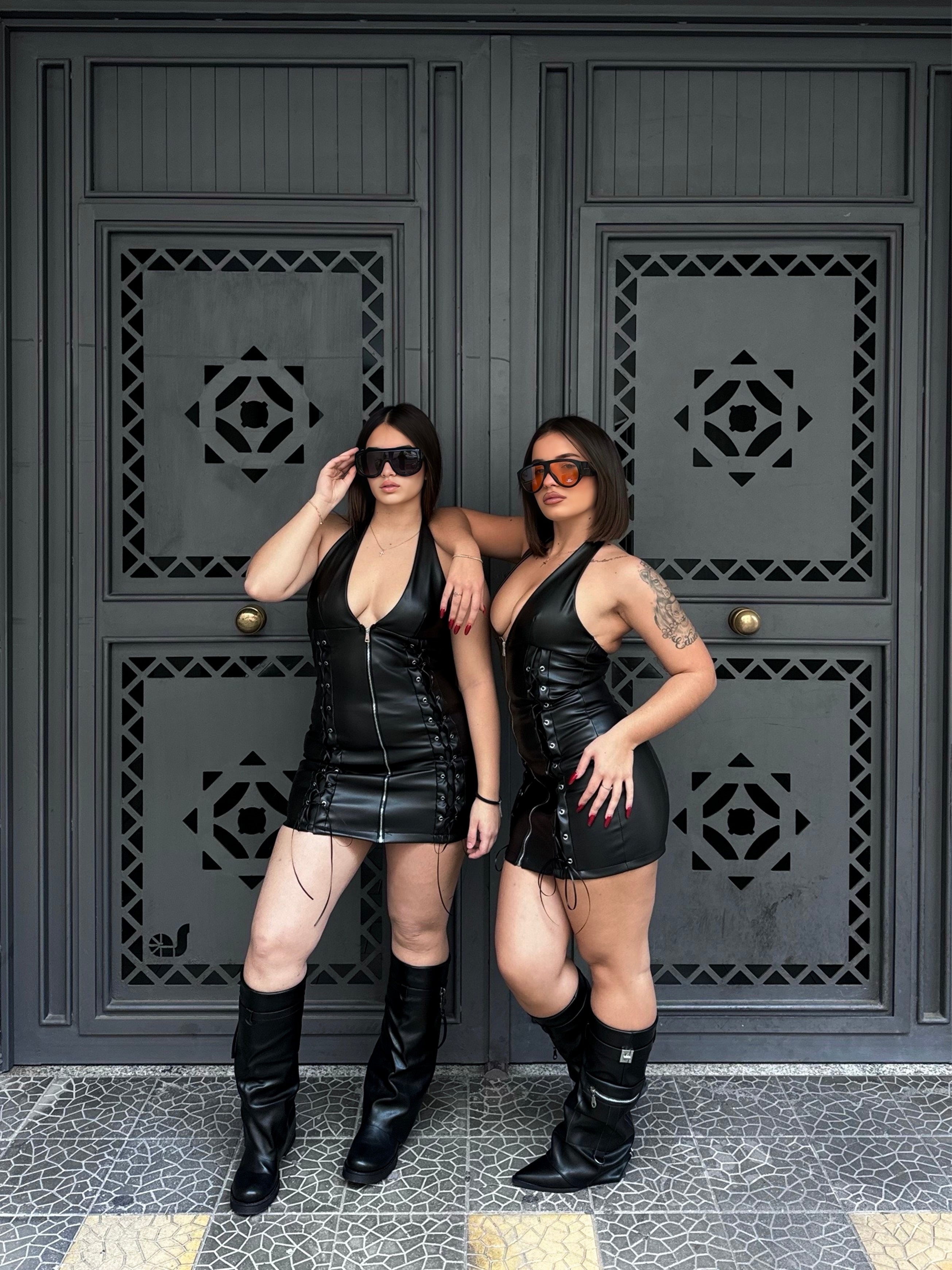 Mini Dress in ecopelle