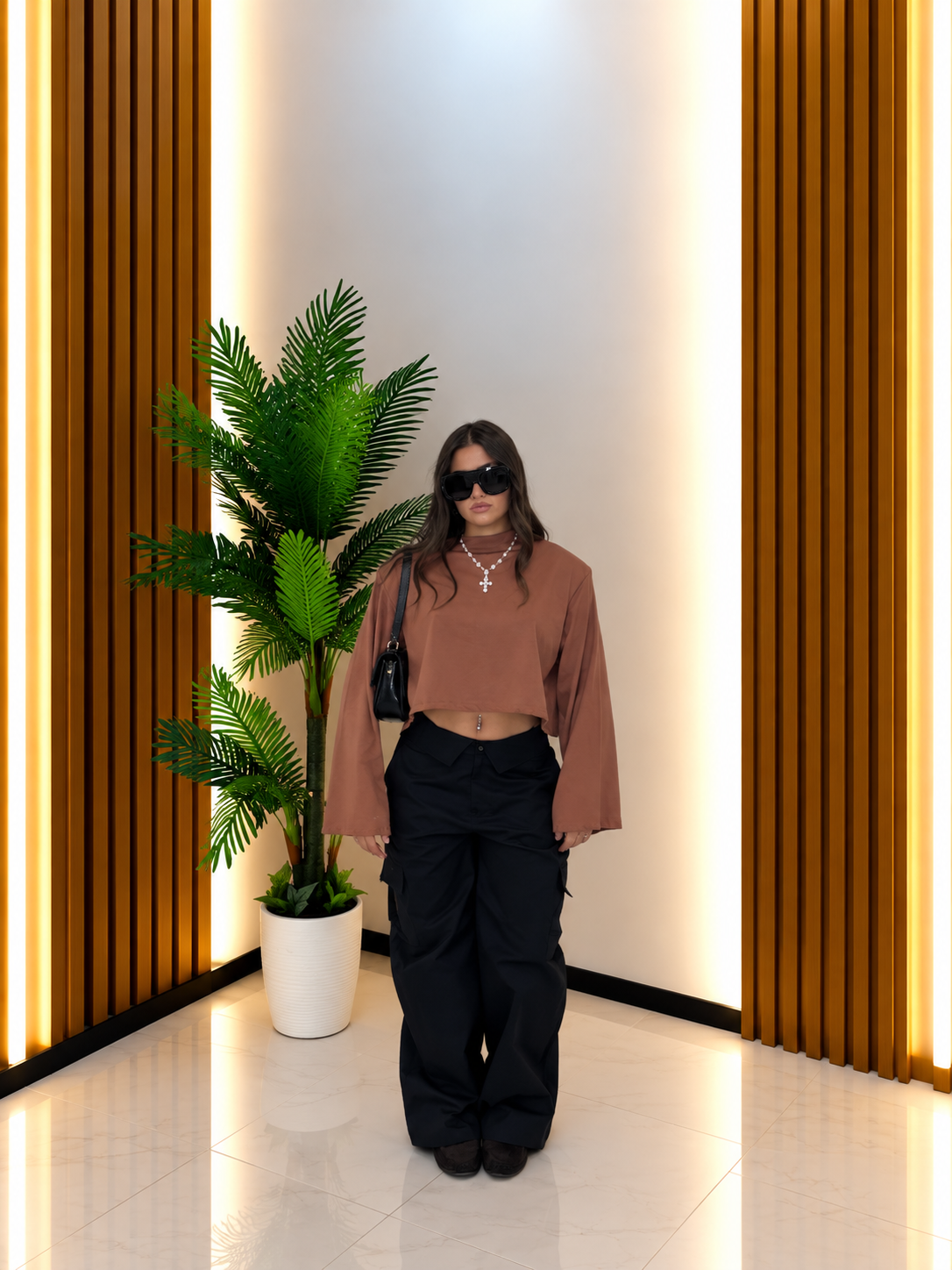 Pantalone Cargo Wide Leg
