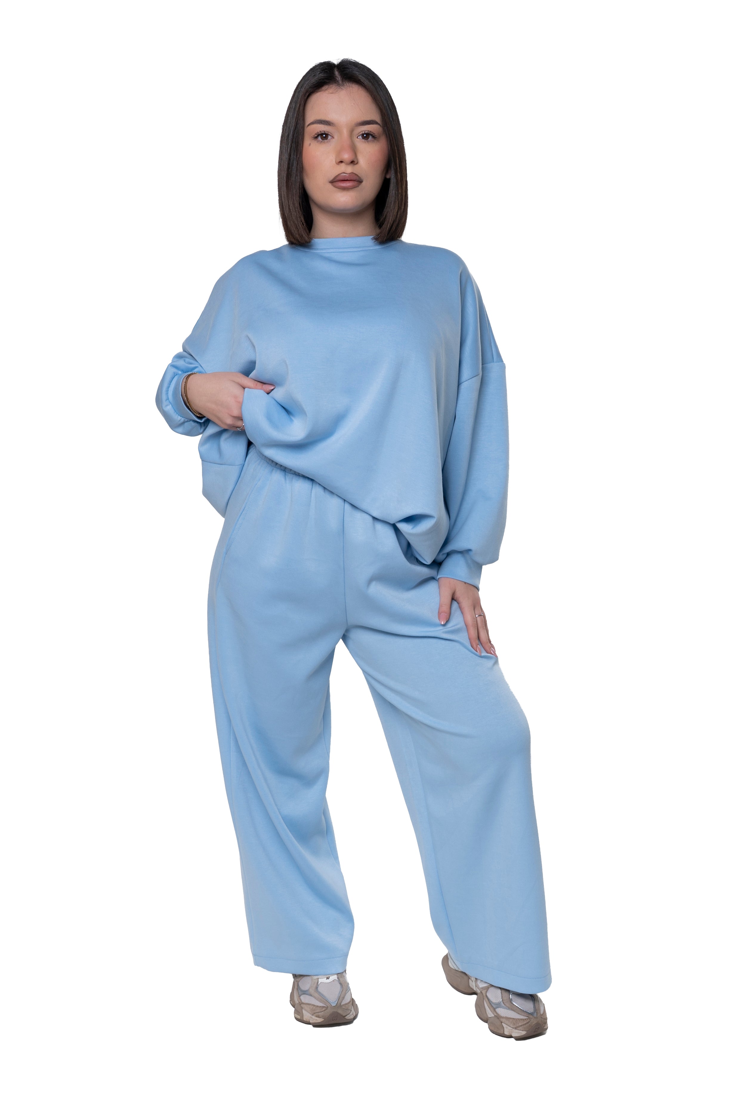 Coordinato tuta jasmine azzurra
