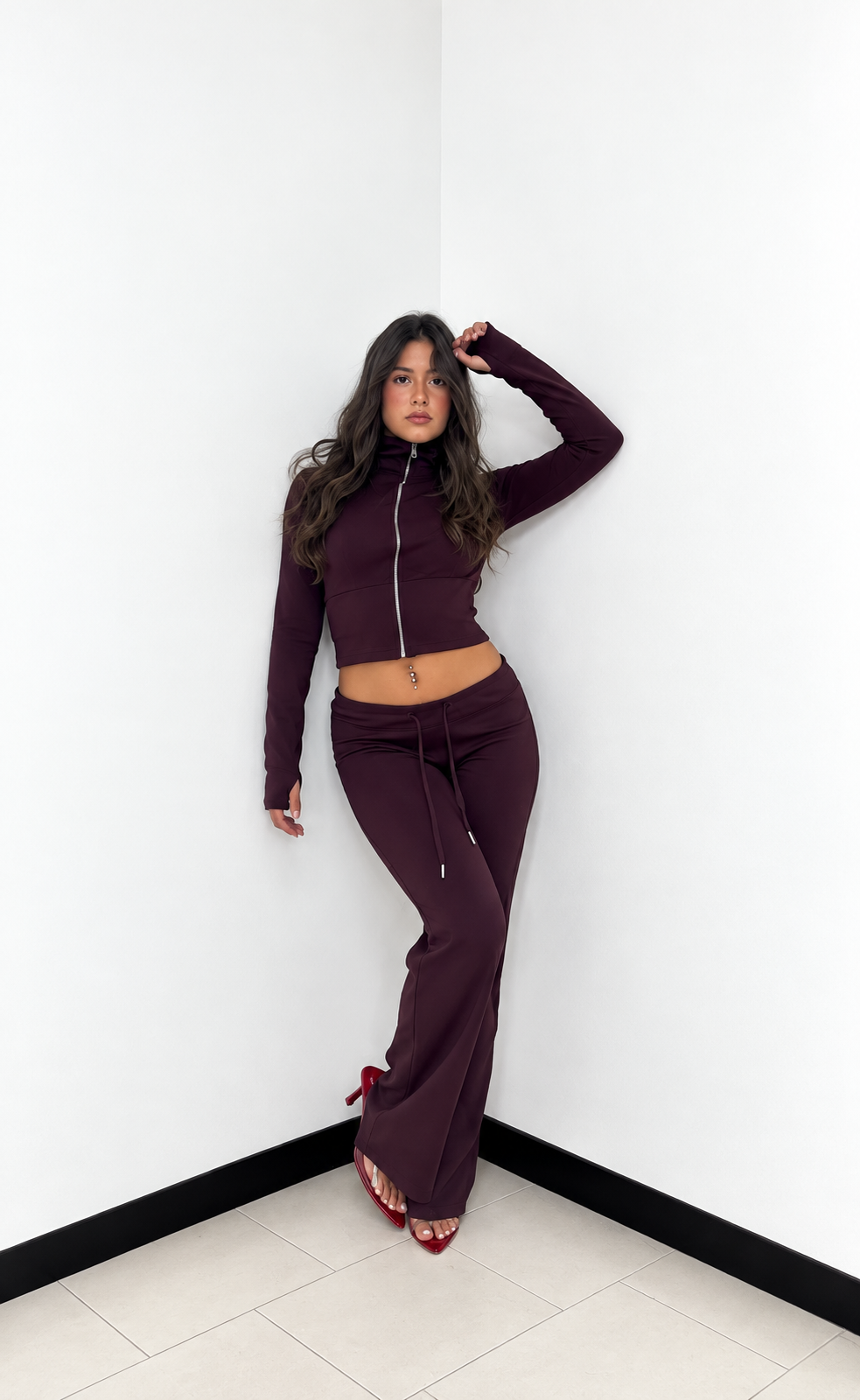 COMPLETO SPORTY CHIC BORDEAUX