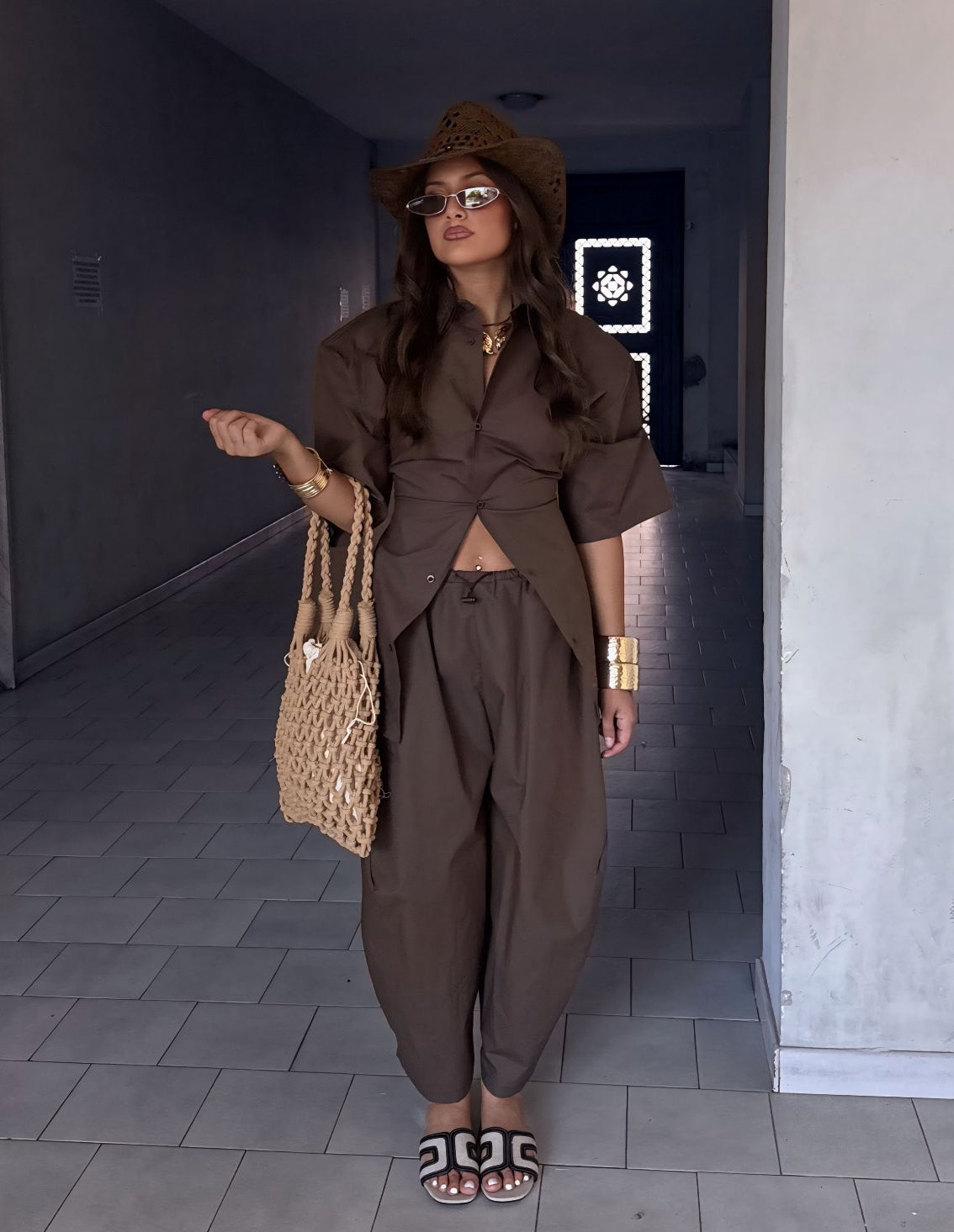 Coordinato iraida marrone
