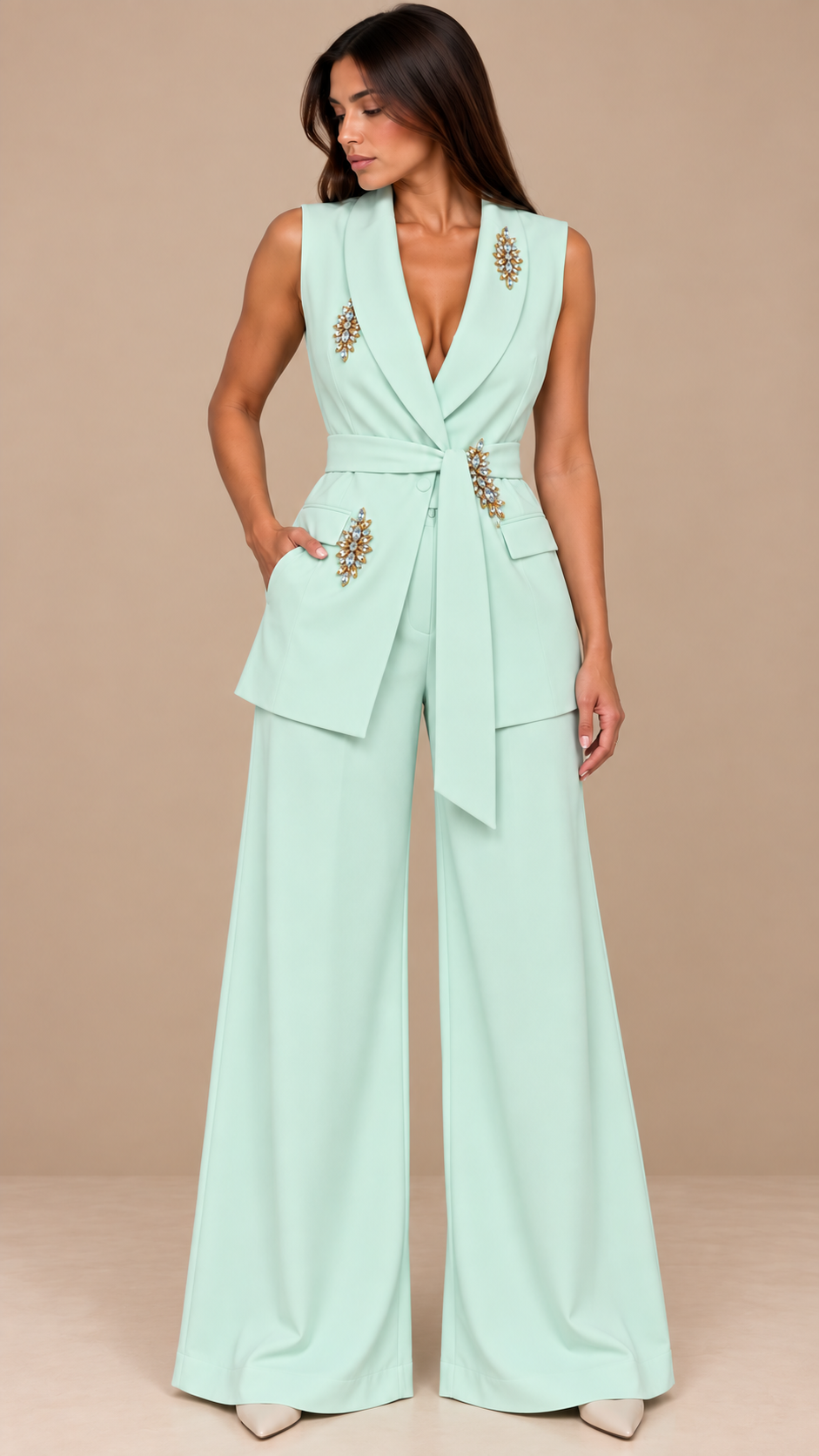 Tailleur Jewel Elegance Verde Acqua