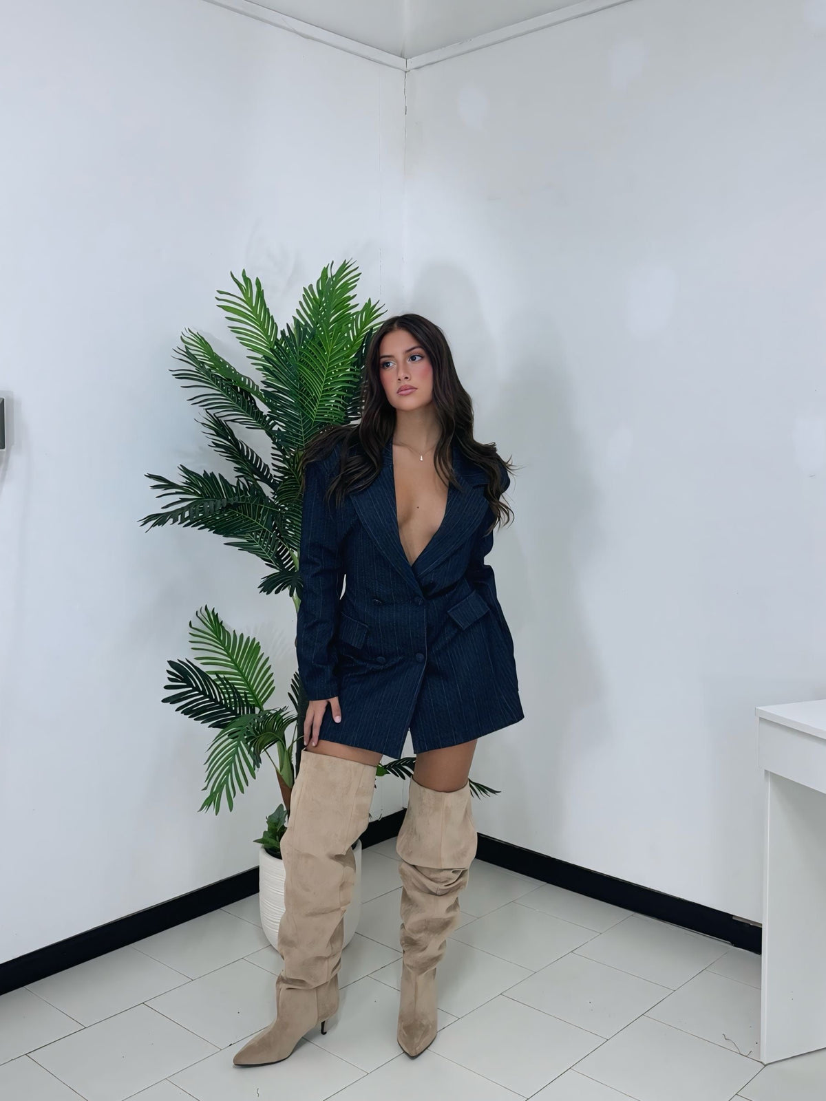Blazer Gessato Waist