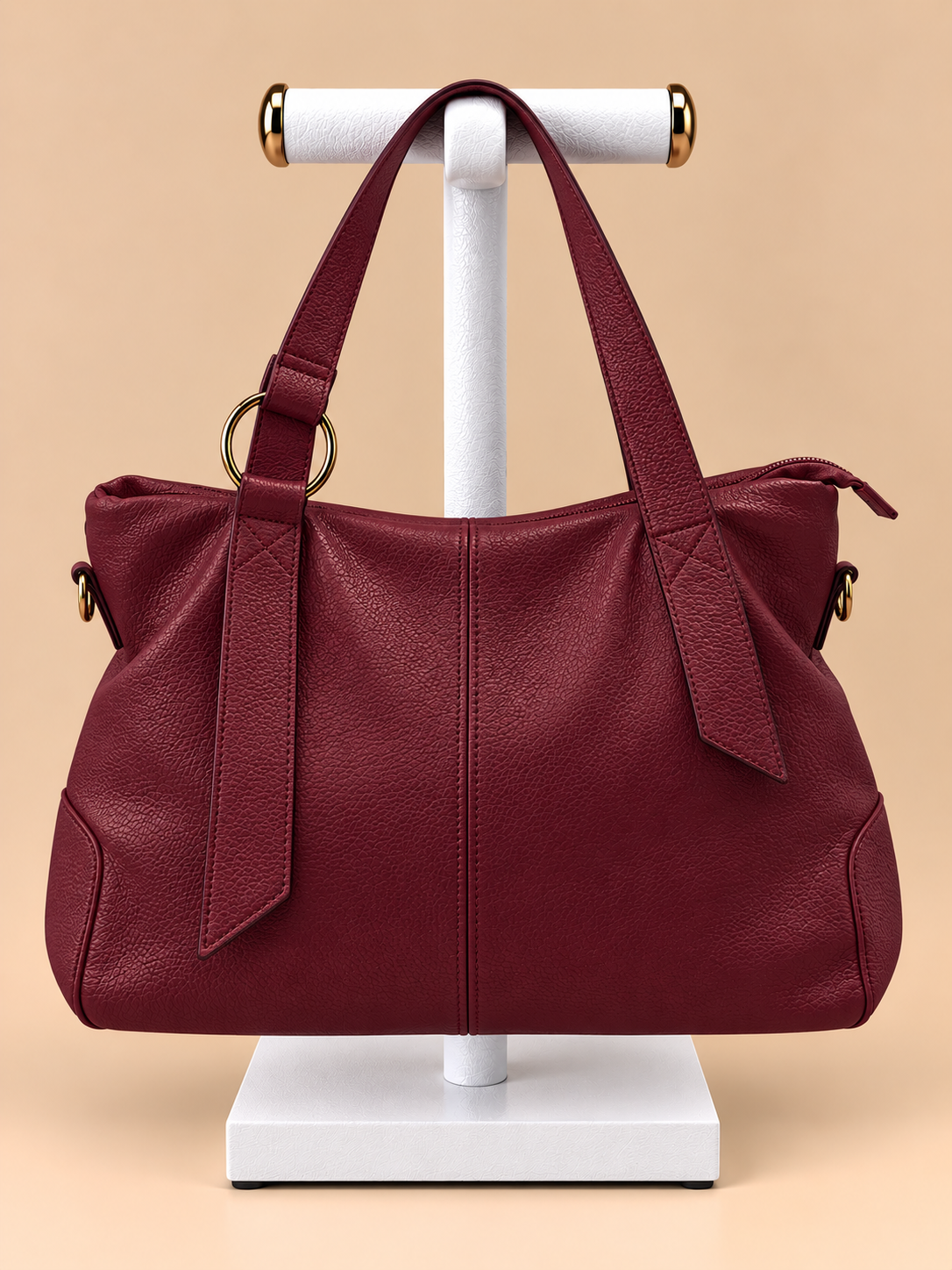 Borsa Bordeaux Casual Chic con Tracolla