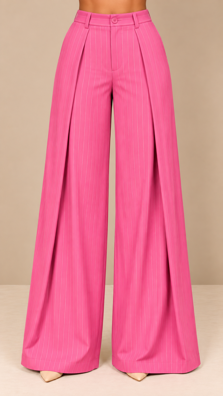 Tailleur Pinstripe rosa