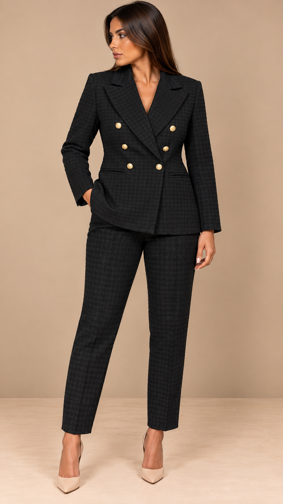 Tailleur Pied-de-Poule black