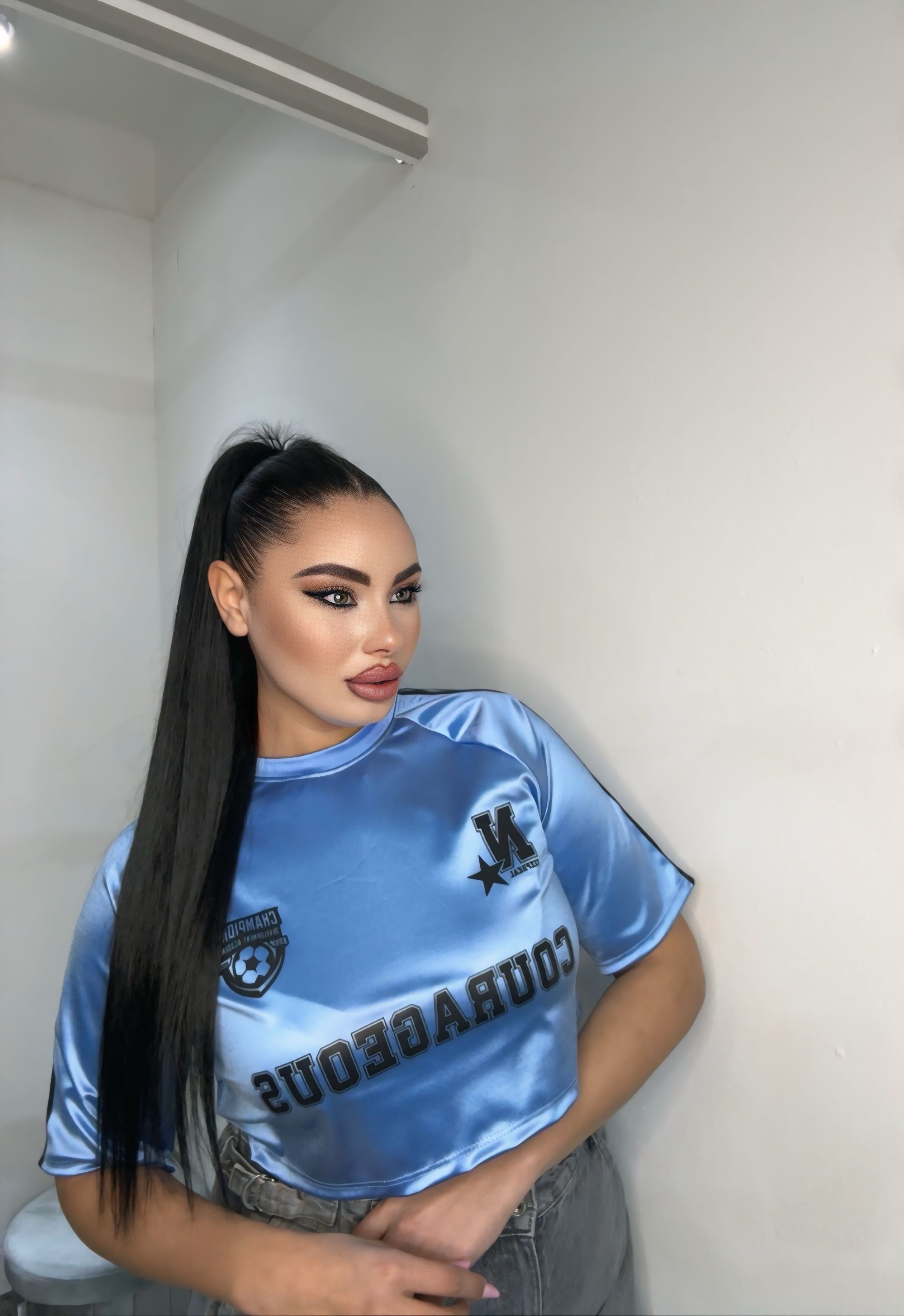 T-shirt basket azzurra