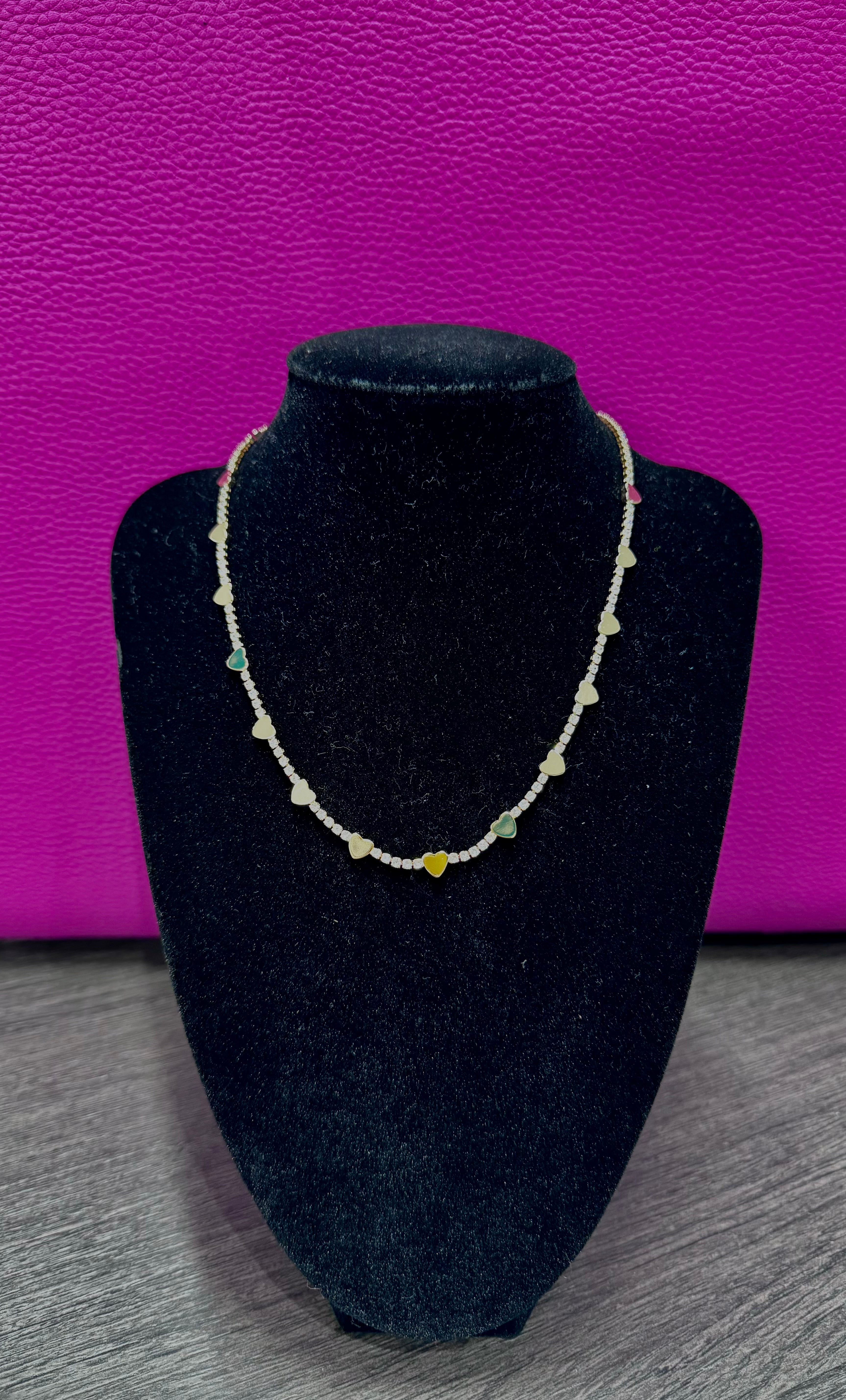 Collana cuoricini oro