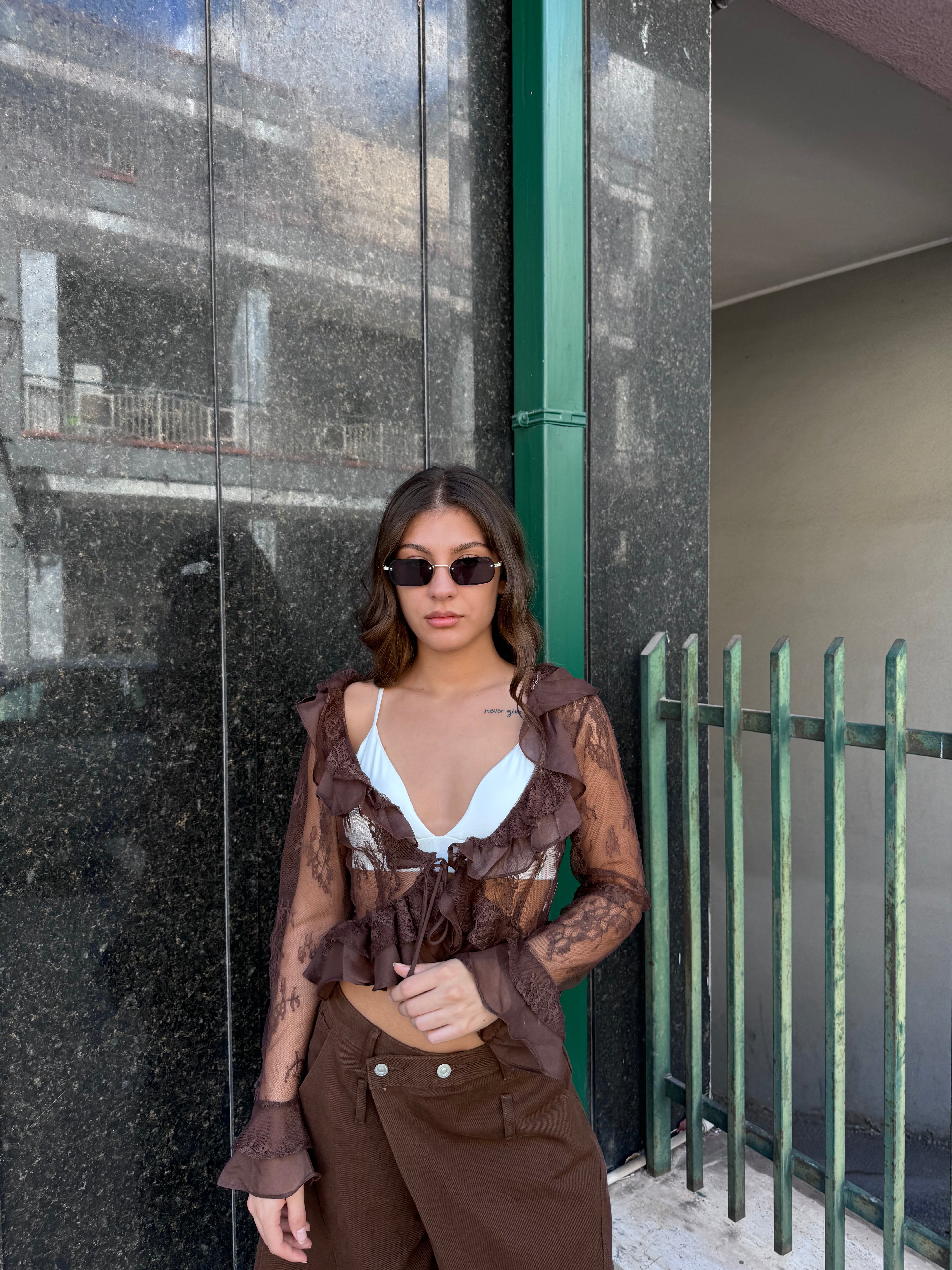Cardigan in pizzo