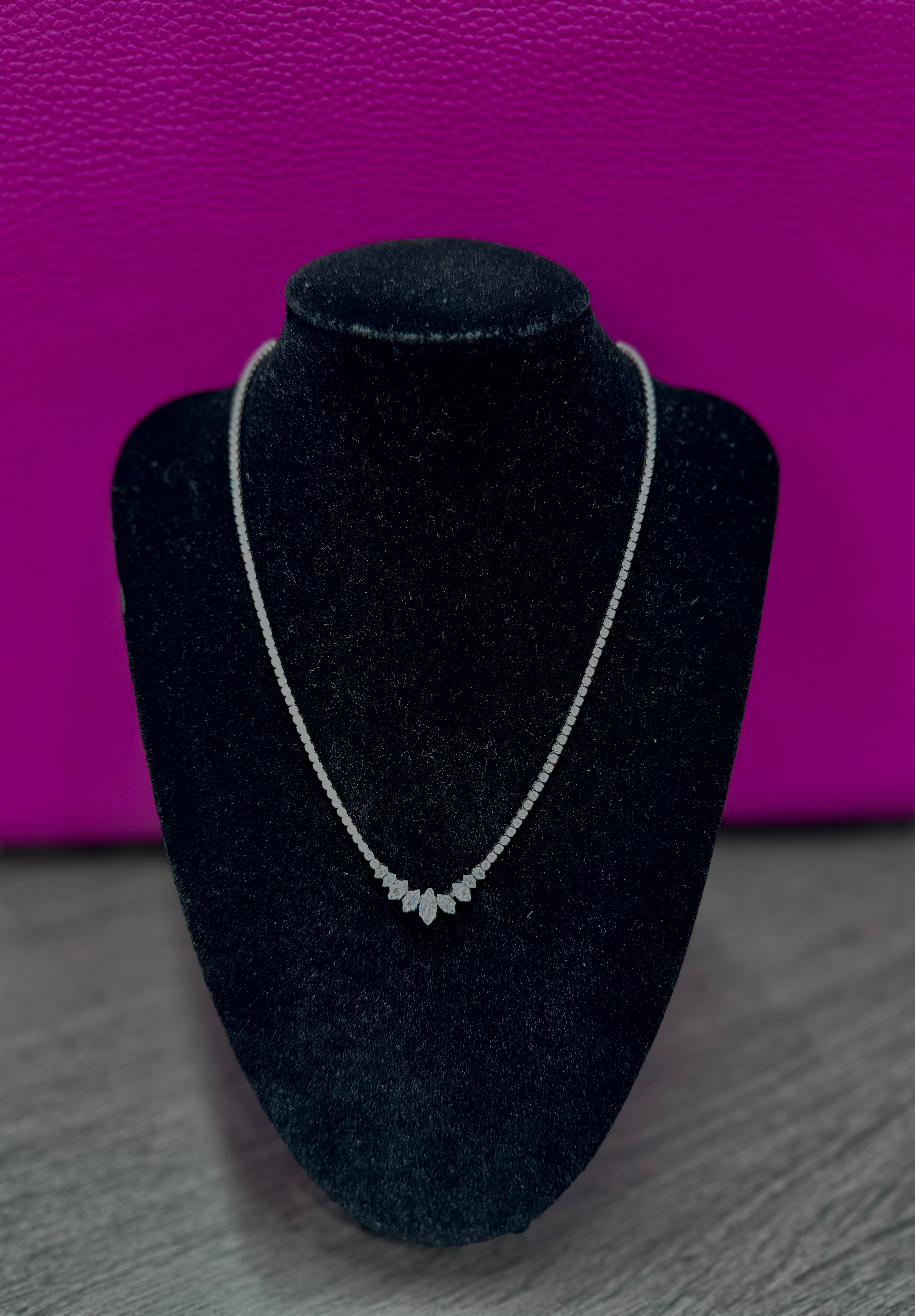 Collana tennis argento
