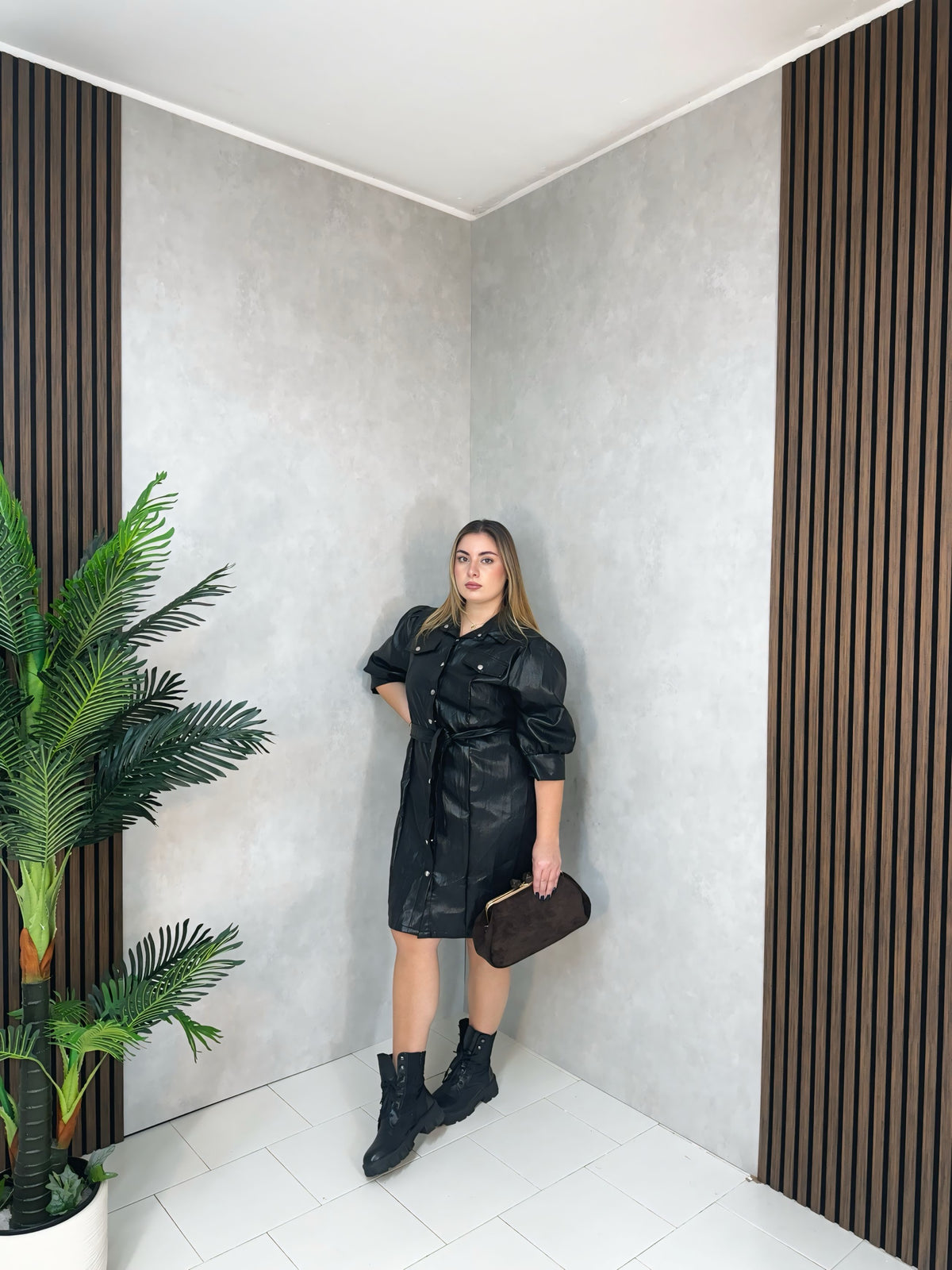 Abito in ecopelle black