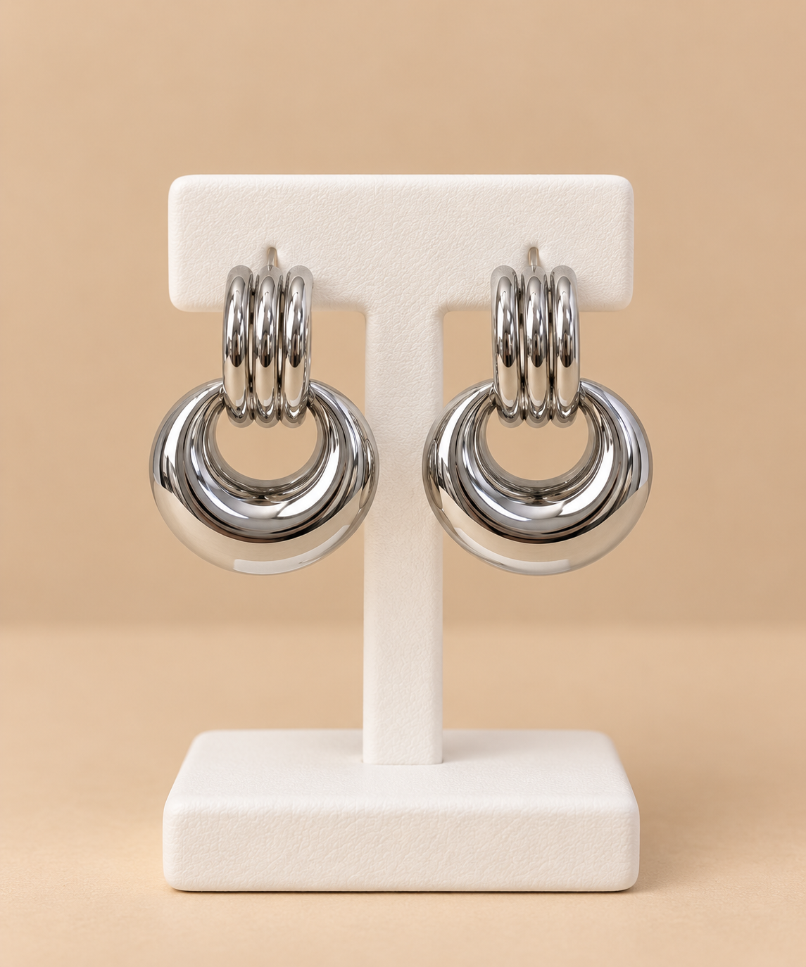 Orecchini Silver Doppio Cerchio