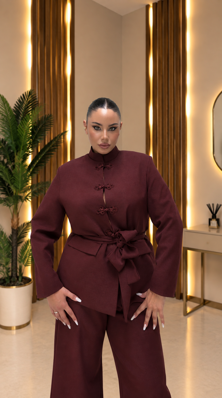 Tailleur “Élan bordeaux ”
