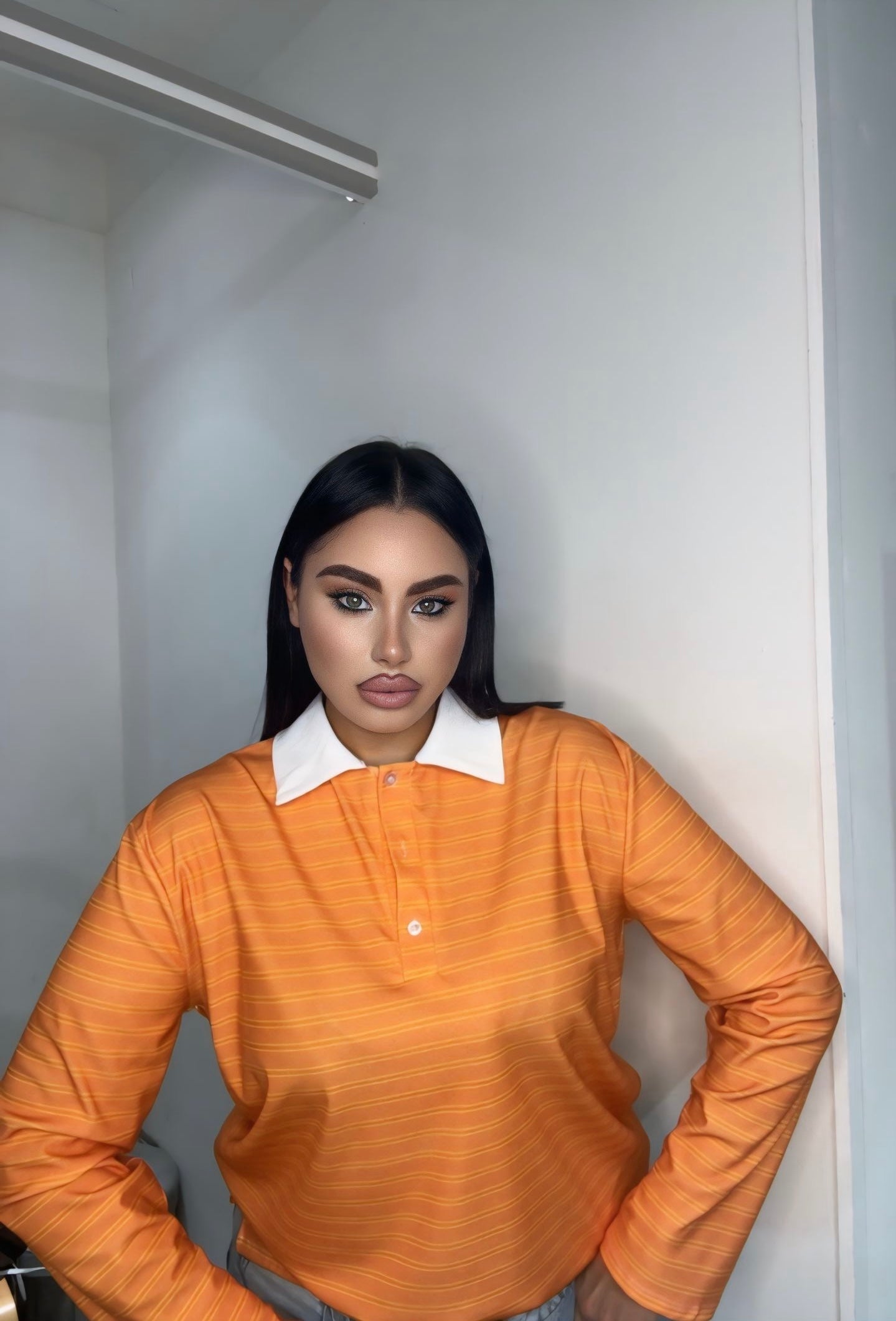 Polo orange curvy