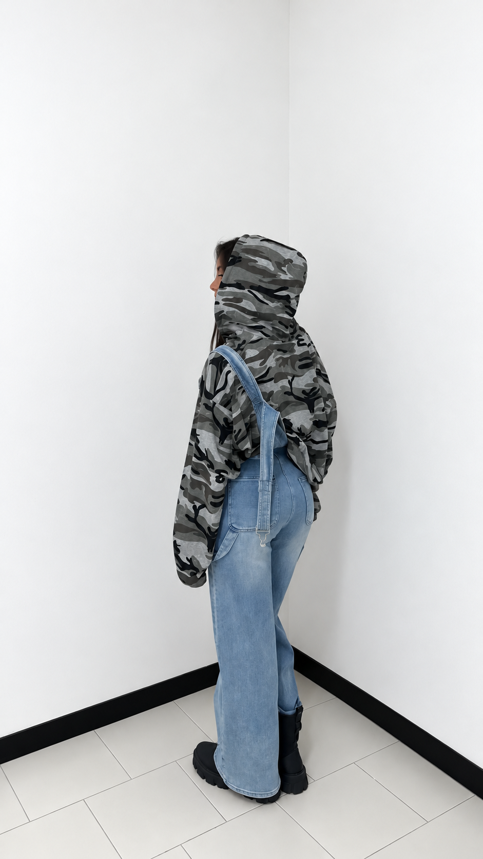 Salopette Denim Wide Leg – Light Blue