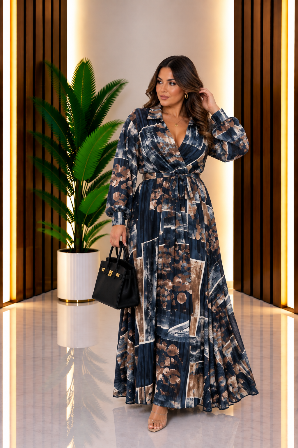Abito Curvy Fantasy Geometrico